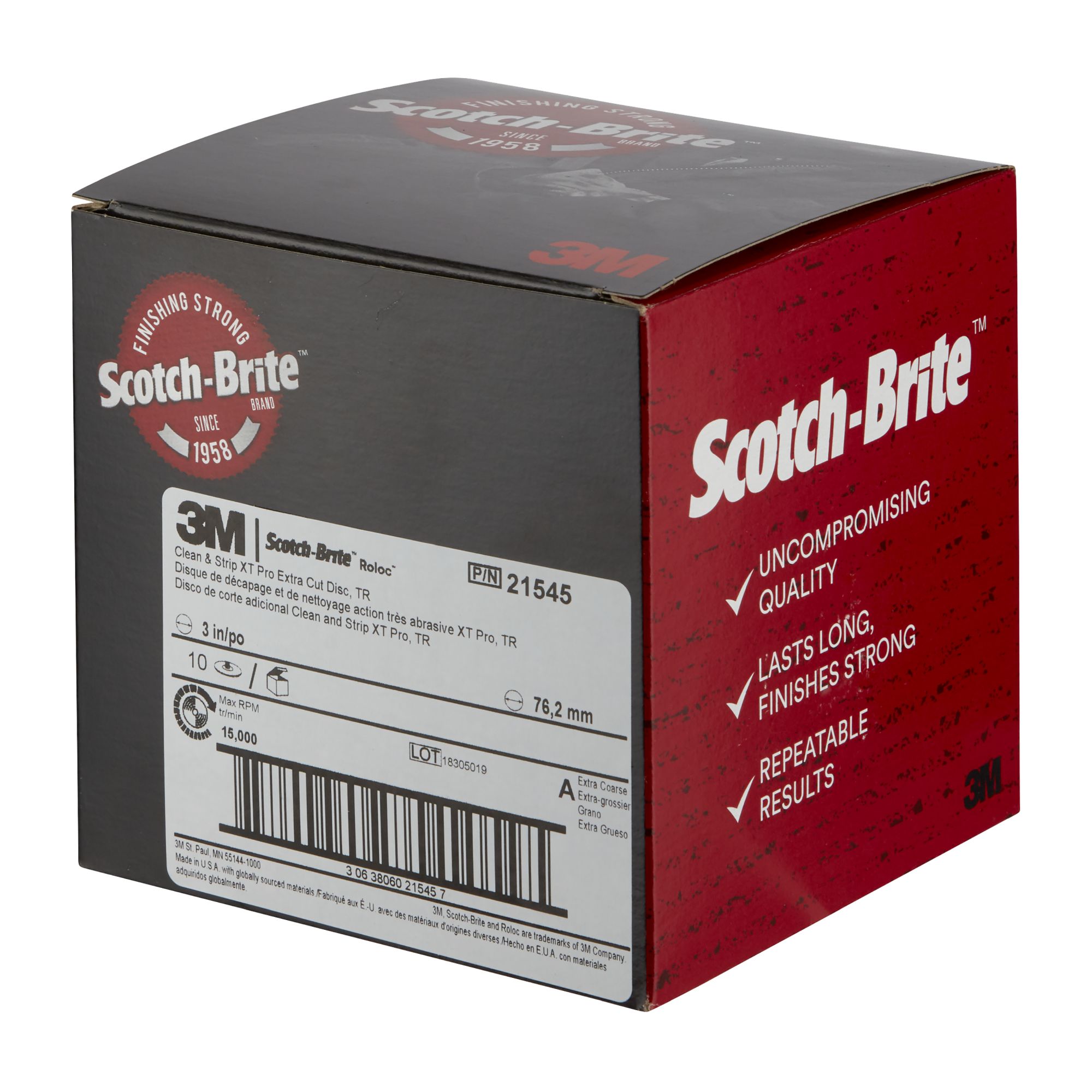 3M™ Scotch-Brite™ Roloc™ Clean and Strip XT Pro Extra Cut, Disco XC-DR, 76 mm x NH, A XCRS