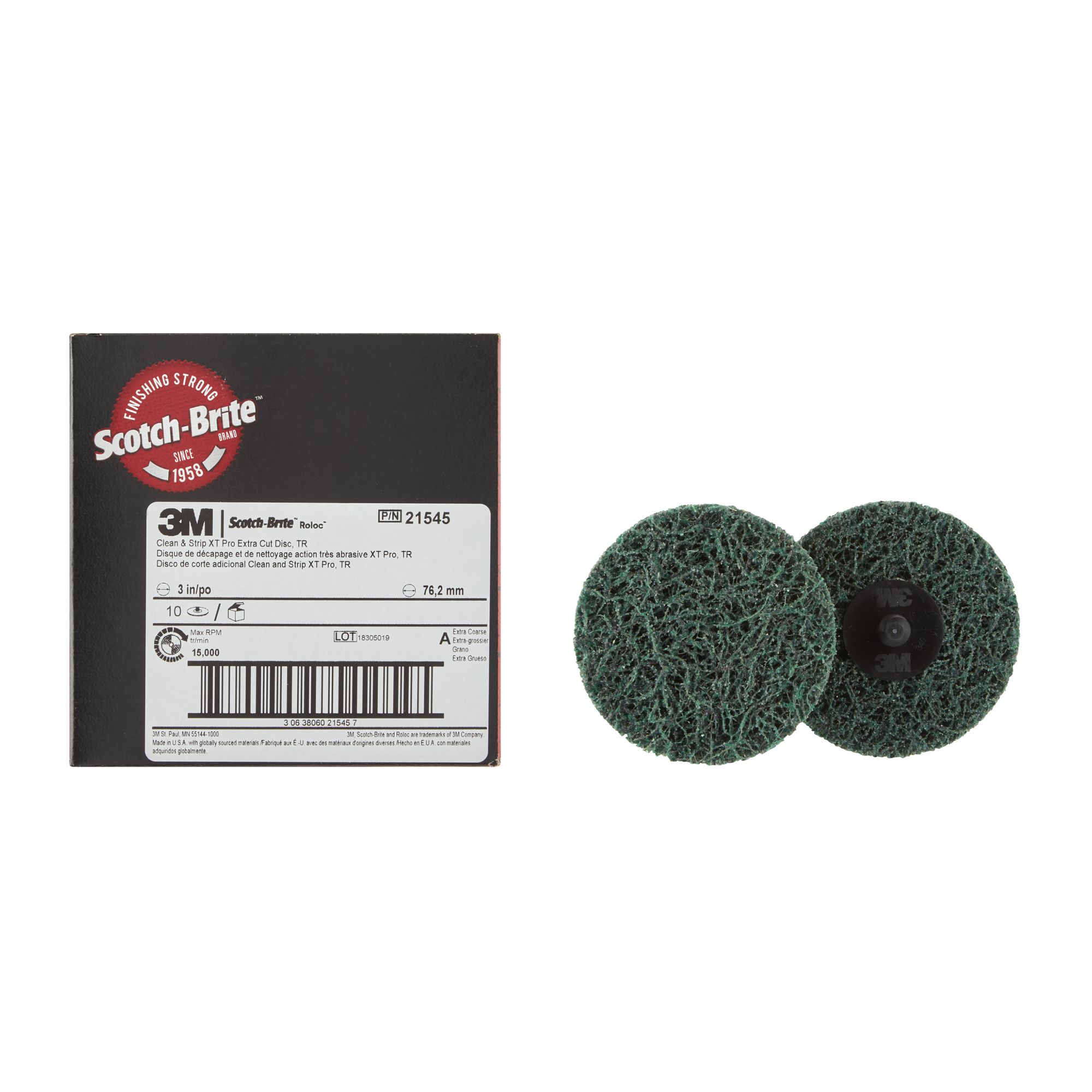 3M™ Scotch-Brite™ Roloc™ Clean and Strip XT Pro Extra Cut, Disco XC-DR, 76 mm x NH, A XCRS