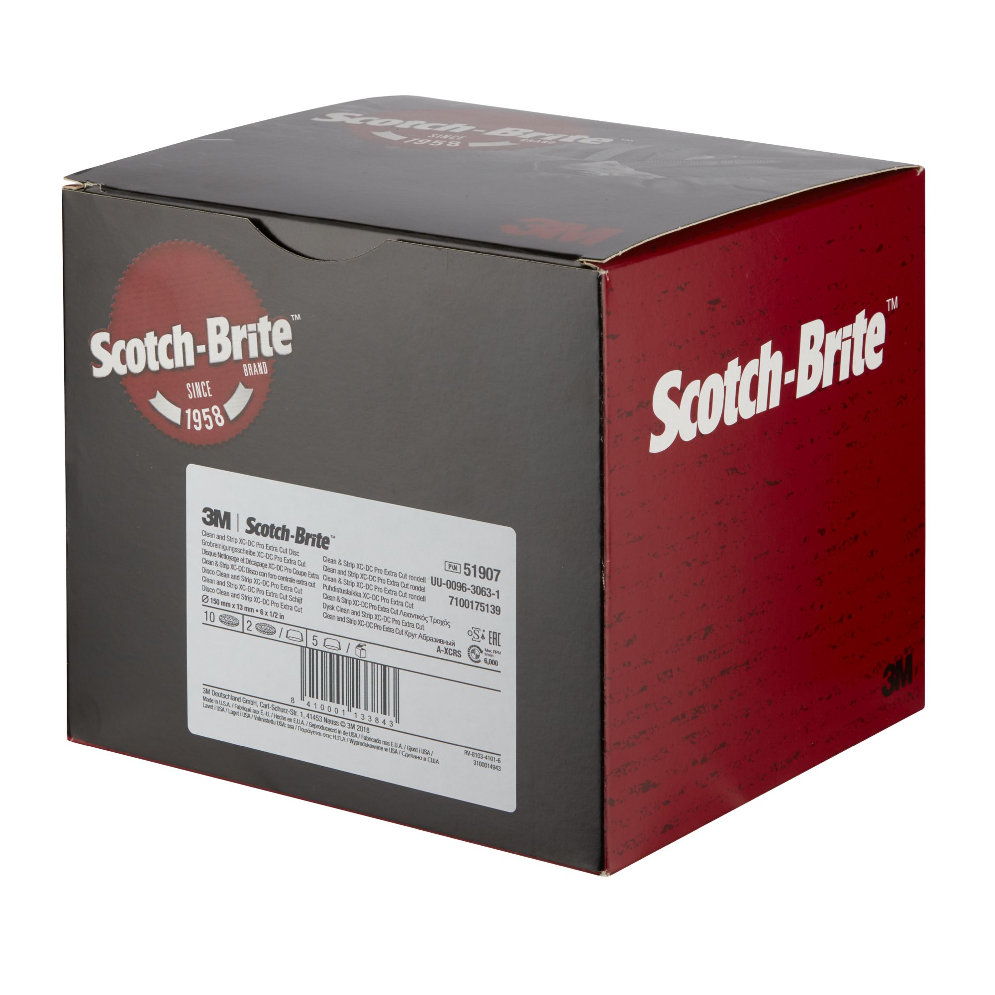 3M™ Scotch-Brite™ Clean and Strip XT Pro Extra Cut, Disco XC-DC, 150 mm x 13 mm, A XCRS