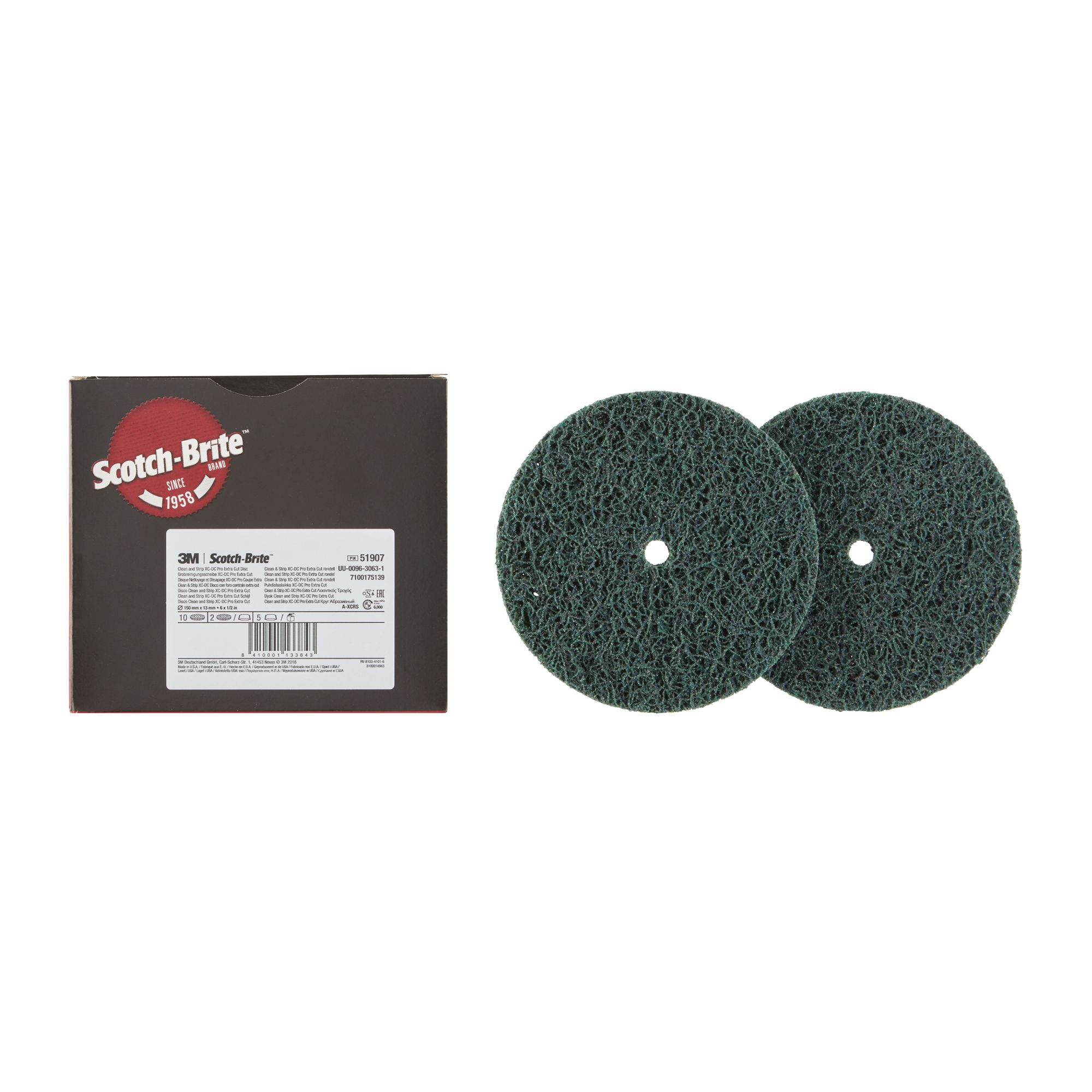 3M™ Scotch-Brite™ Clean and Strip XT Pro Extra Cut, Disco XC-DC, 150 mm x 13 mm, A XCRS