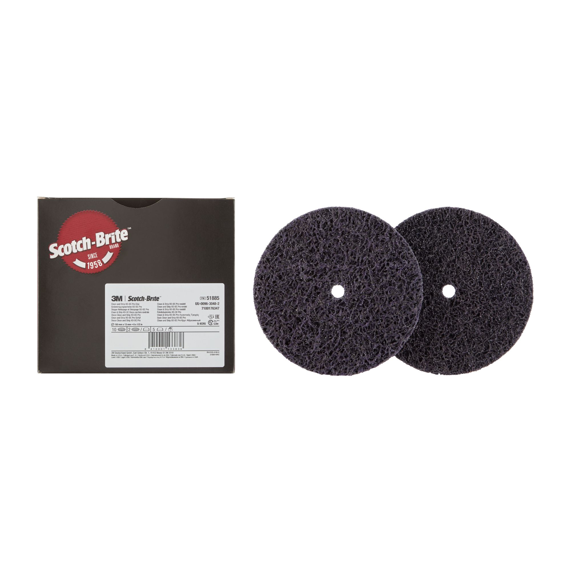3M™ Scotch-Brite™ Clean and Strip XT Pro, Disco XO-DC, 150 mm x 13 mm, S XCRS