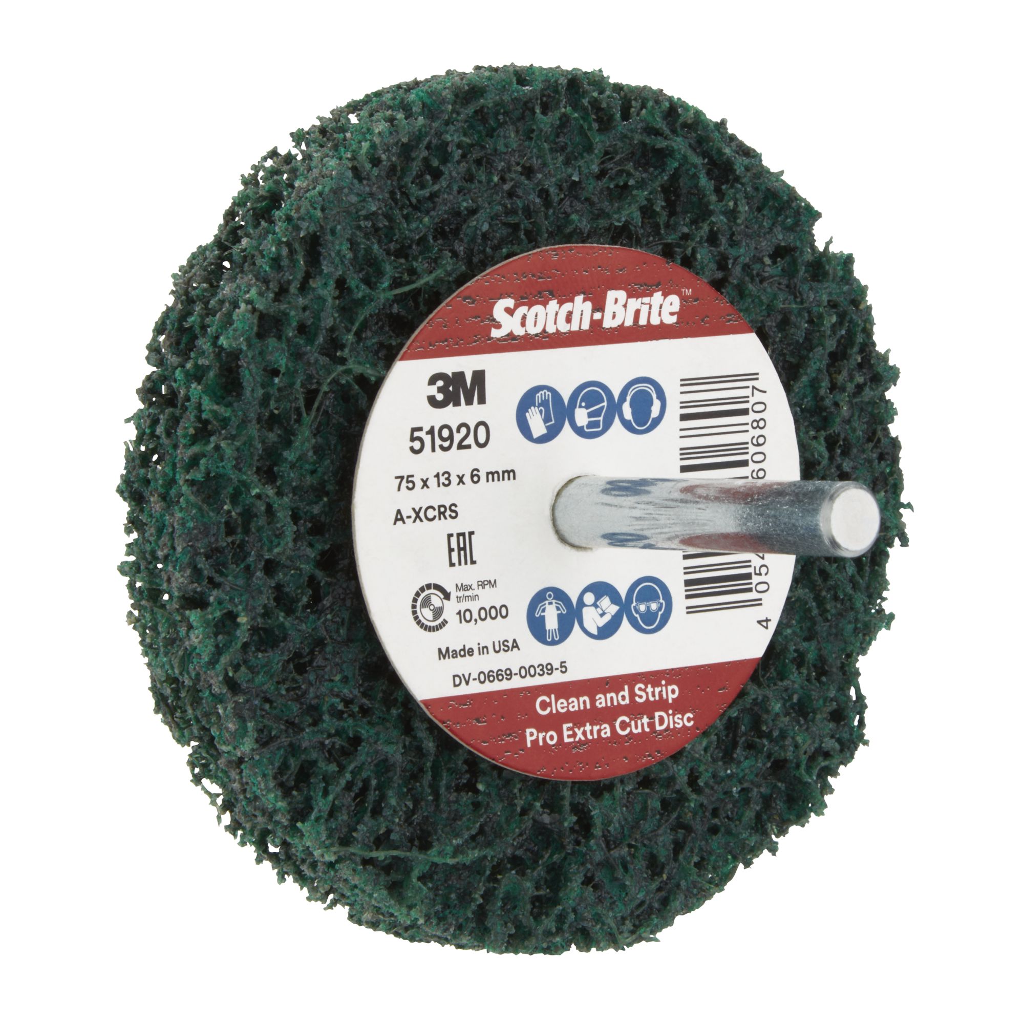 3M™ Scotch-Brite™ Clean and Strip XT Pro Extra Cut, Disco XC-ZS, 75 mm x 13 mm x 6 mm, A XCRS