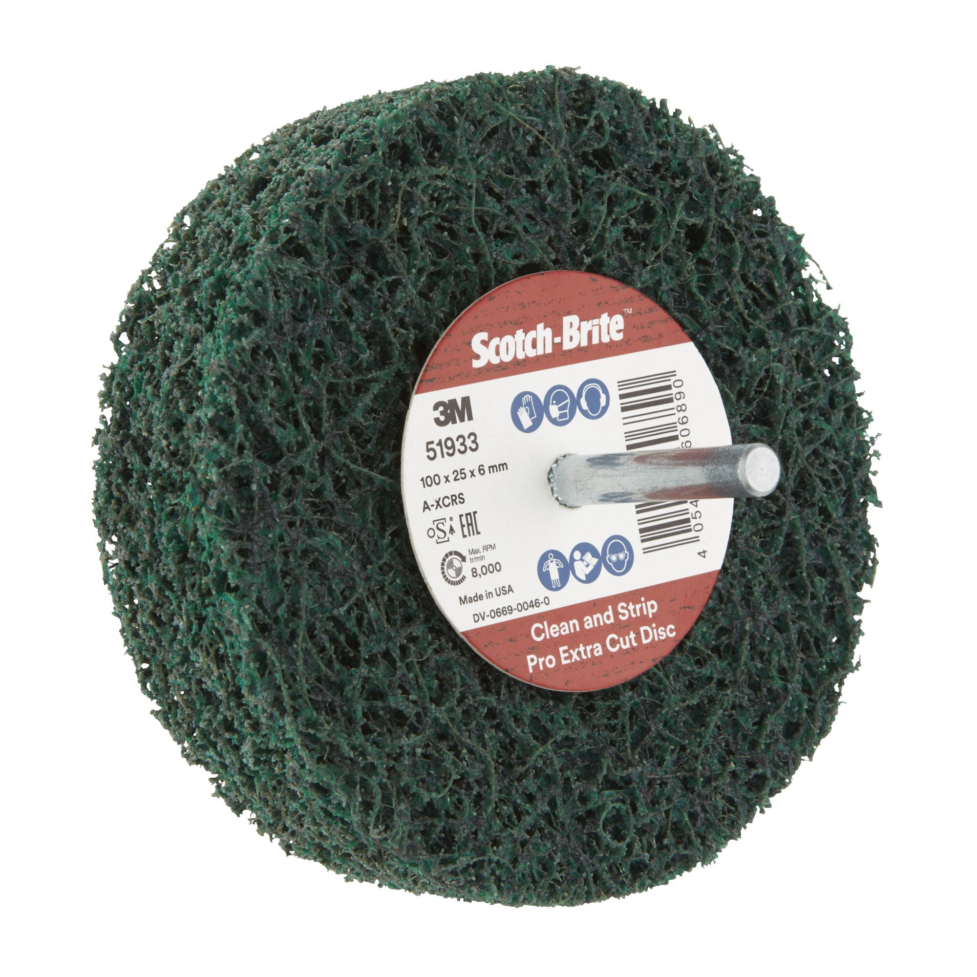 3M™ Scotch-Brite™ Clean and Strip XT Pro Extra Cut, Disco XB-ZS, 100 mm x 25 mm x 6 mm, A XCRS