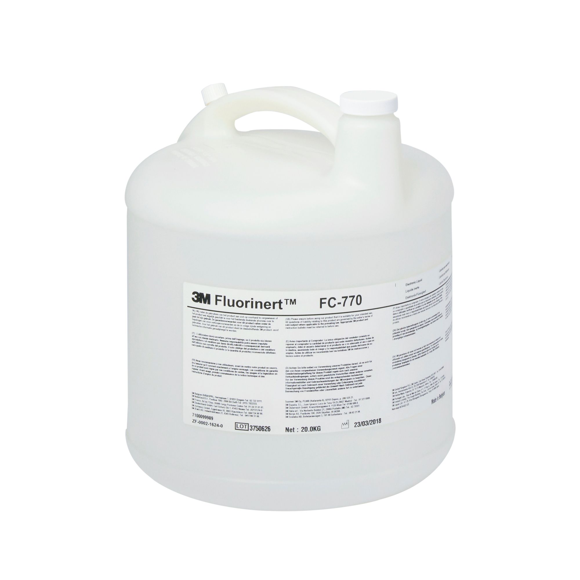 Fluido Especial 3M™ Fluorinet™ FC-770, bidón de 44 LB (20 KG)