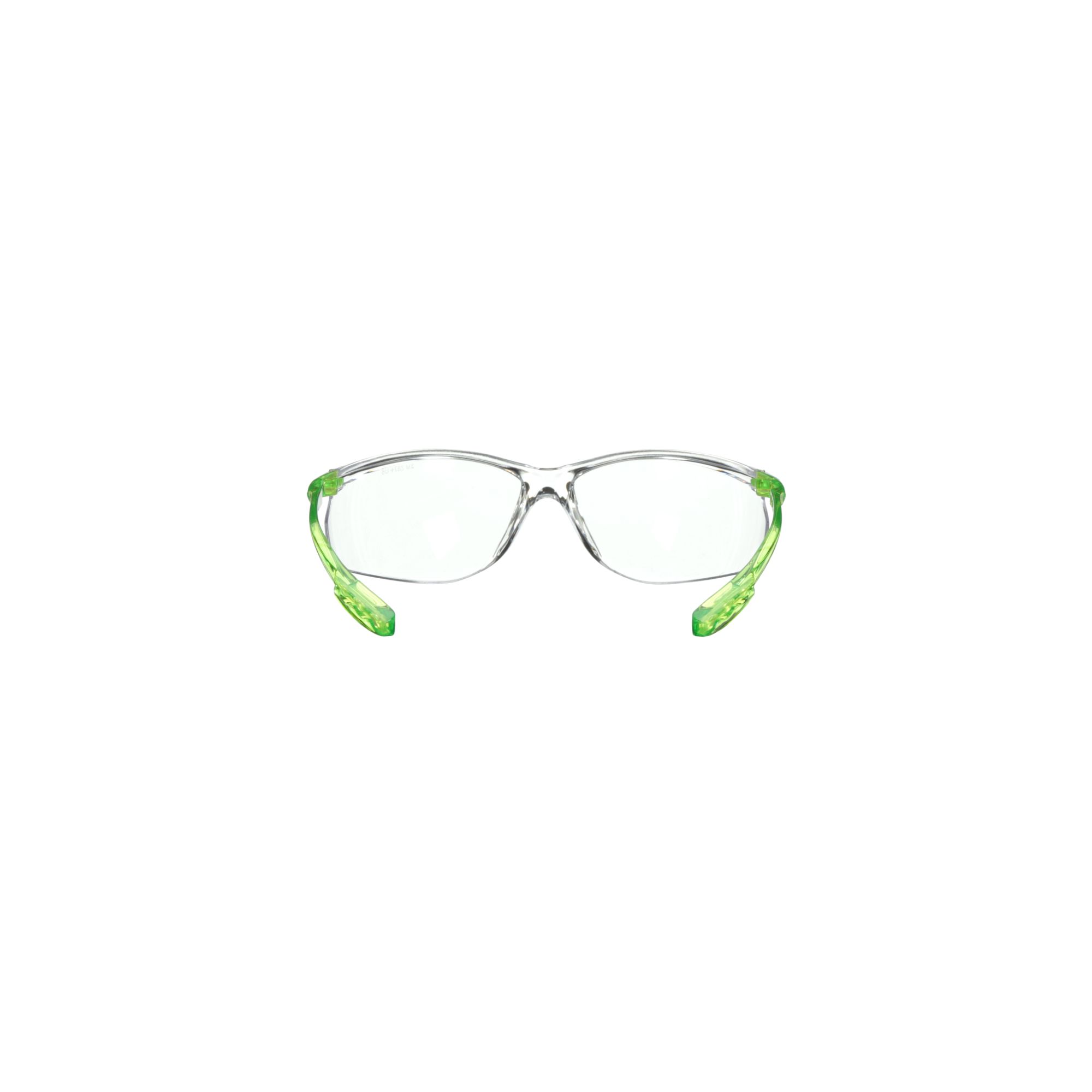 3M™ Solus™ CCS Gafas de seguridad, patillas verde lima, recubrimiento antirrayaduras/antiempañante Scotchgard™ (K y N), lente incolora, SCCS01SGAF-GRN-EU, 20/caja
