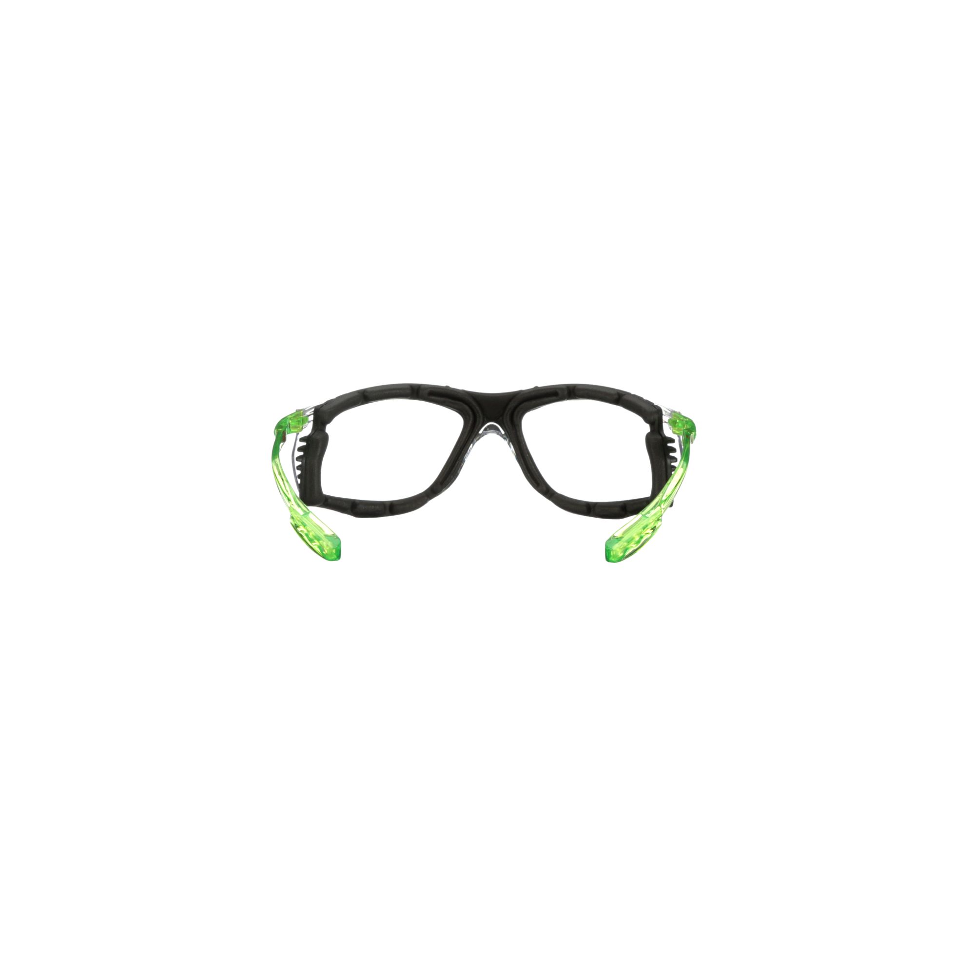 3M™ Solus™ CCS Gafas de seguridad, patillas verde lima, junta de espuma, recubrimiento antiempañante/antirrayaduras Scotchgard™ (K y N), lente incolora, SCCS01SGAF-GRN-F-EU, 20/caja