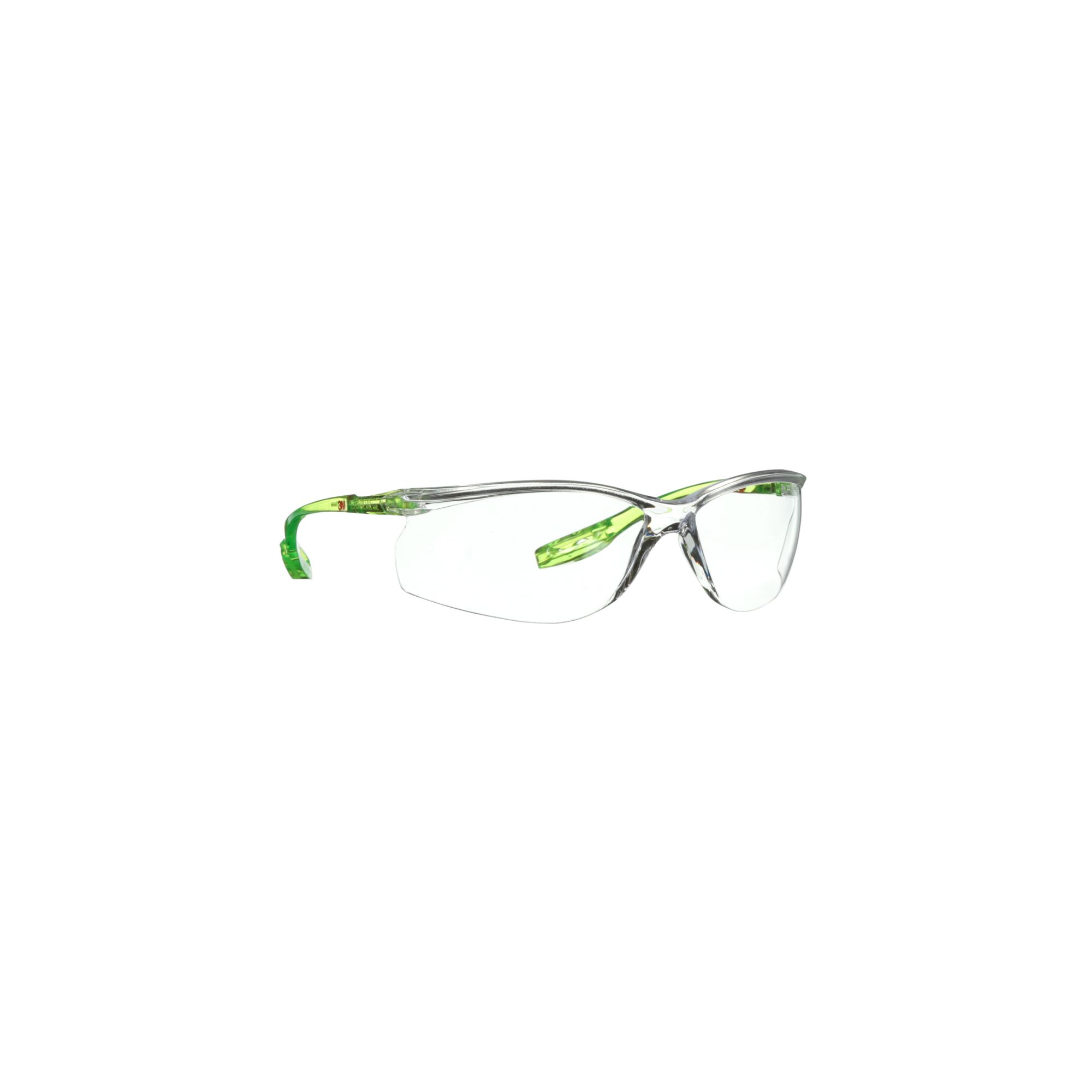 3M™ Solus™ CCS Gafas de seguridad, patillas verde lima, recubrimiento antirrayaduras/antiempañante Scotchgard™ (K y N), lente incolora, SCCS01SGAF-GRN-EU, 20/caja