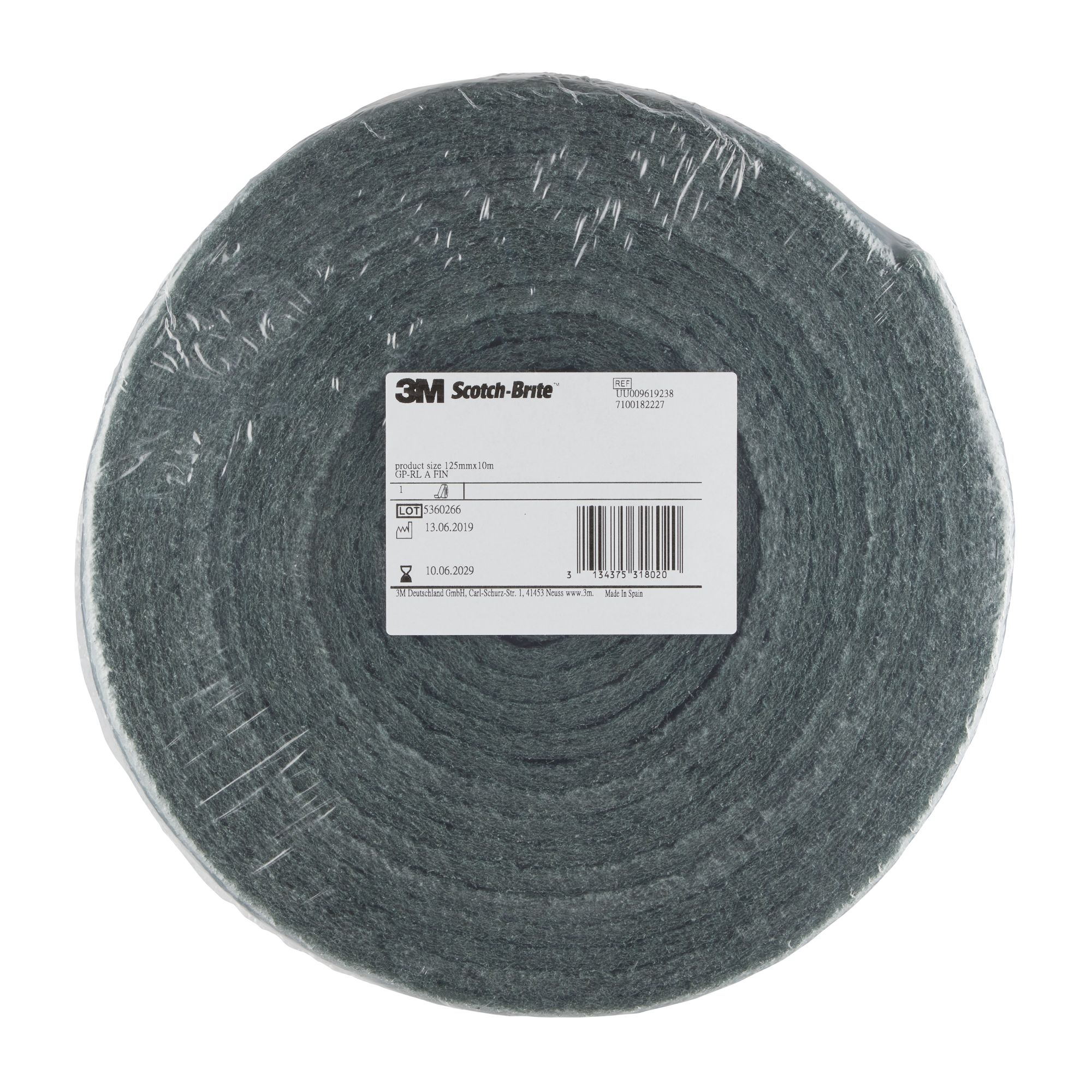3M™ Scotch-Brite™ Rollo para Uso General GP-RL, 125 mm x 10 m, A Muy Fino