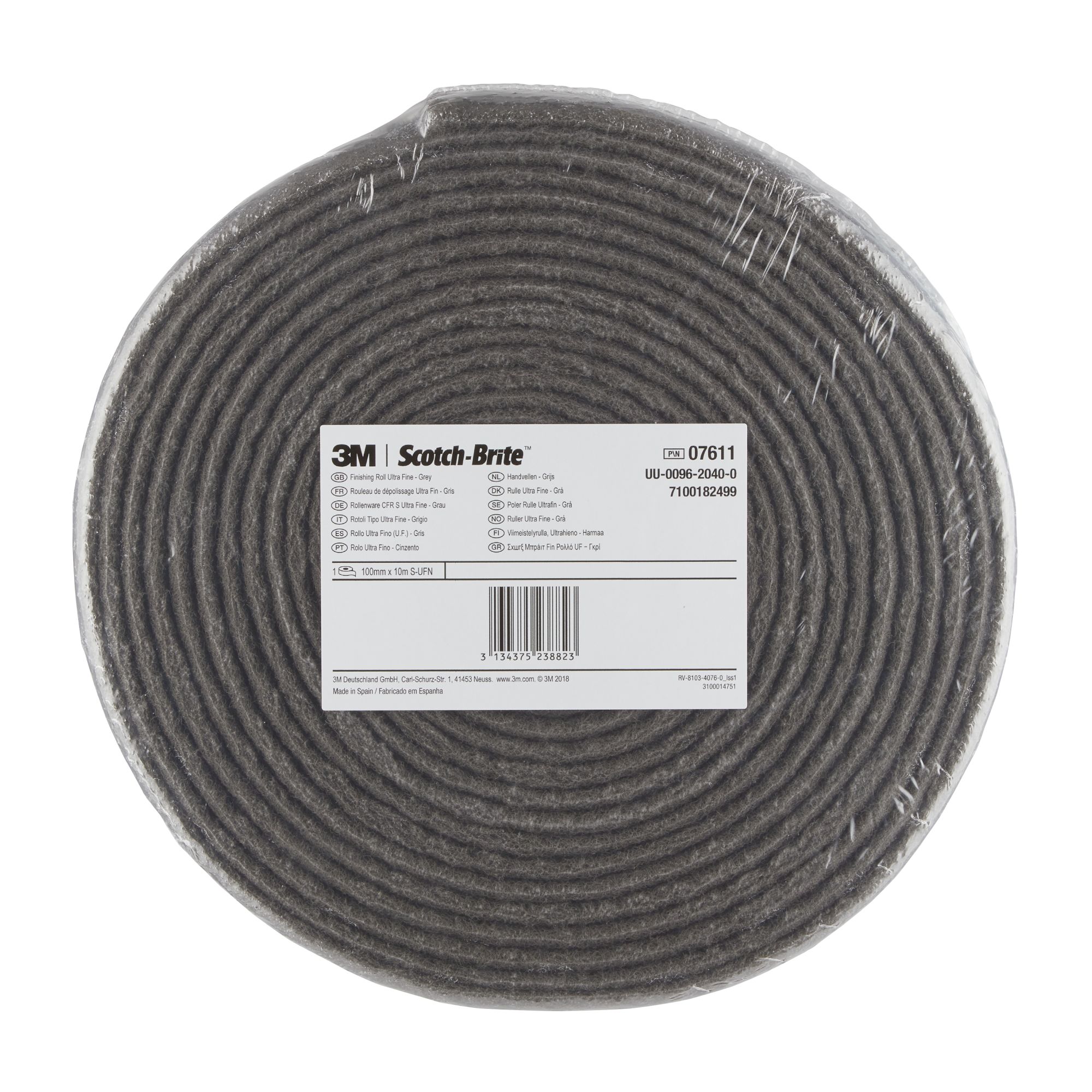 3M™ Scotch-Brite™ Rollo de limpieza y acabado CF-RL, 100 mm x 10 m, S Ultrafino