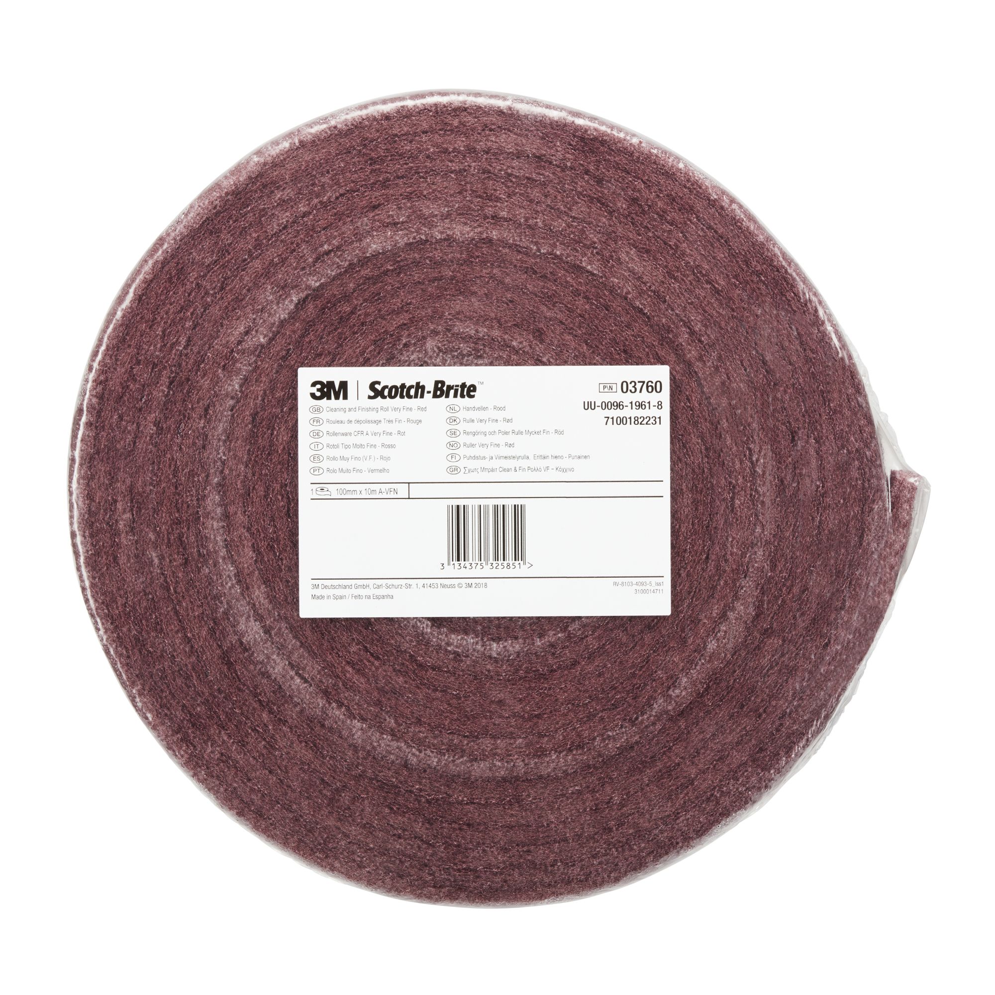 3M™ Scotch-Brite™ Rollo Clean and Finish CF-RL, 100 mm x 10 m, A VFN