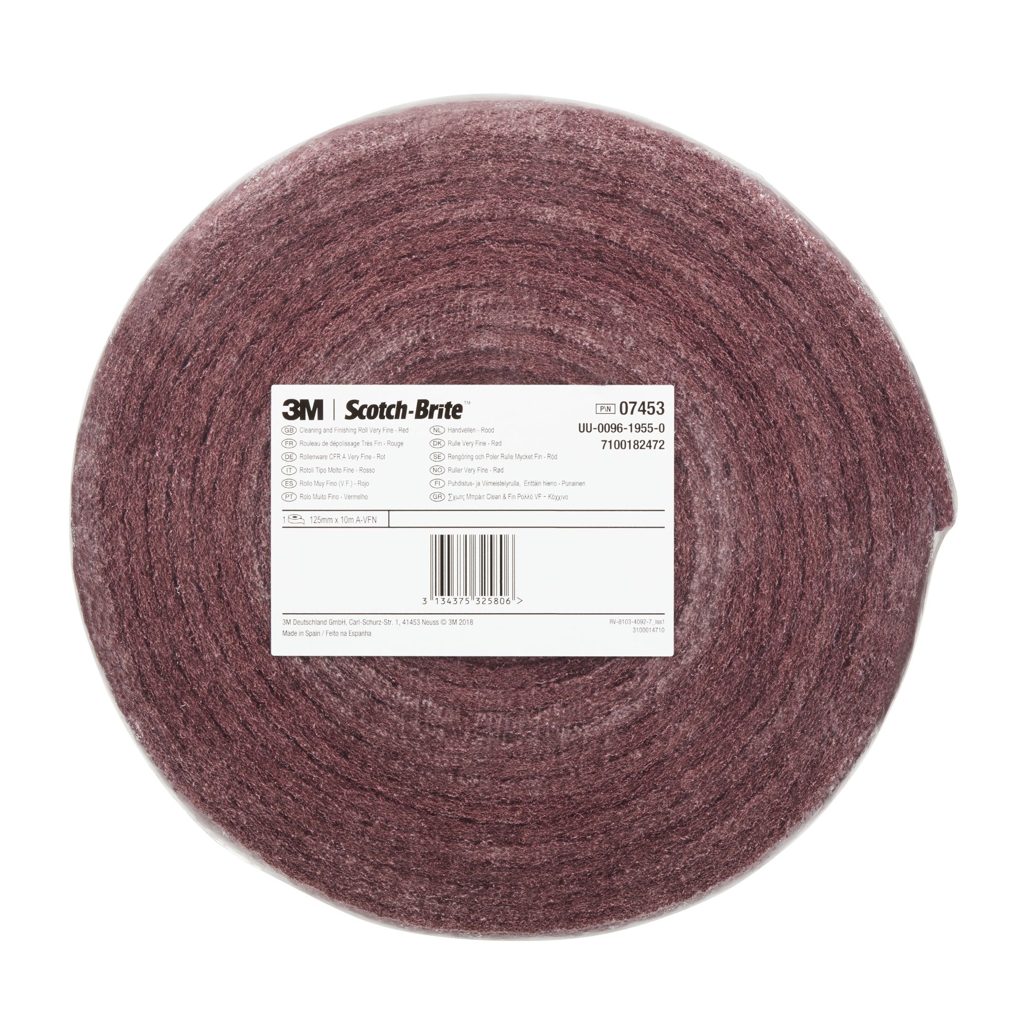 3M™ Scotch-Brite™ Rollo de limpieza y acabado CF-RL, 125 mm x 10 m, A Muy Fino
