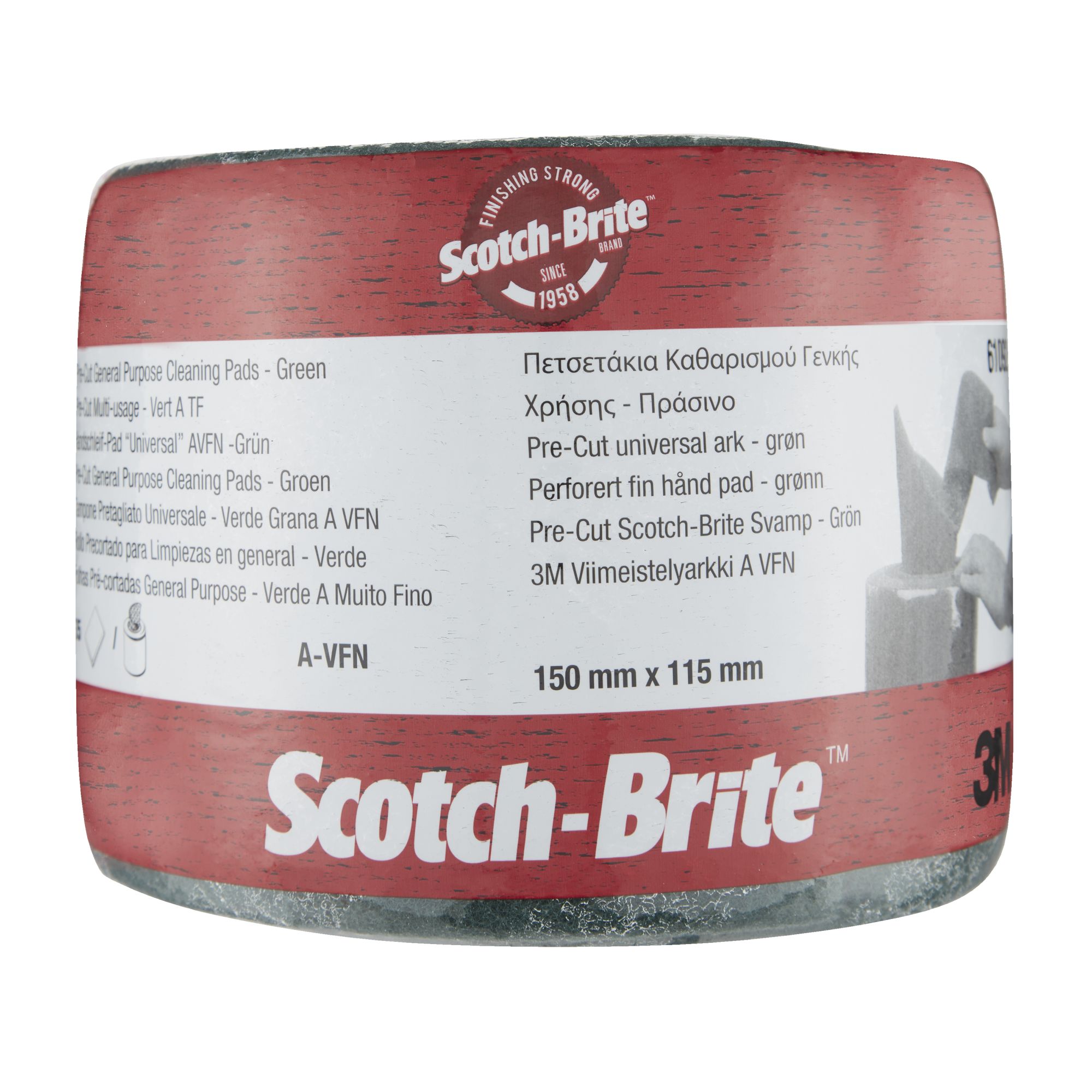 3M™ Scotch-Brite™ Hand Pad en rollo pre-cortado CF-SR, 150 mm x 115 mm,A VFN
