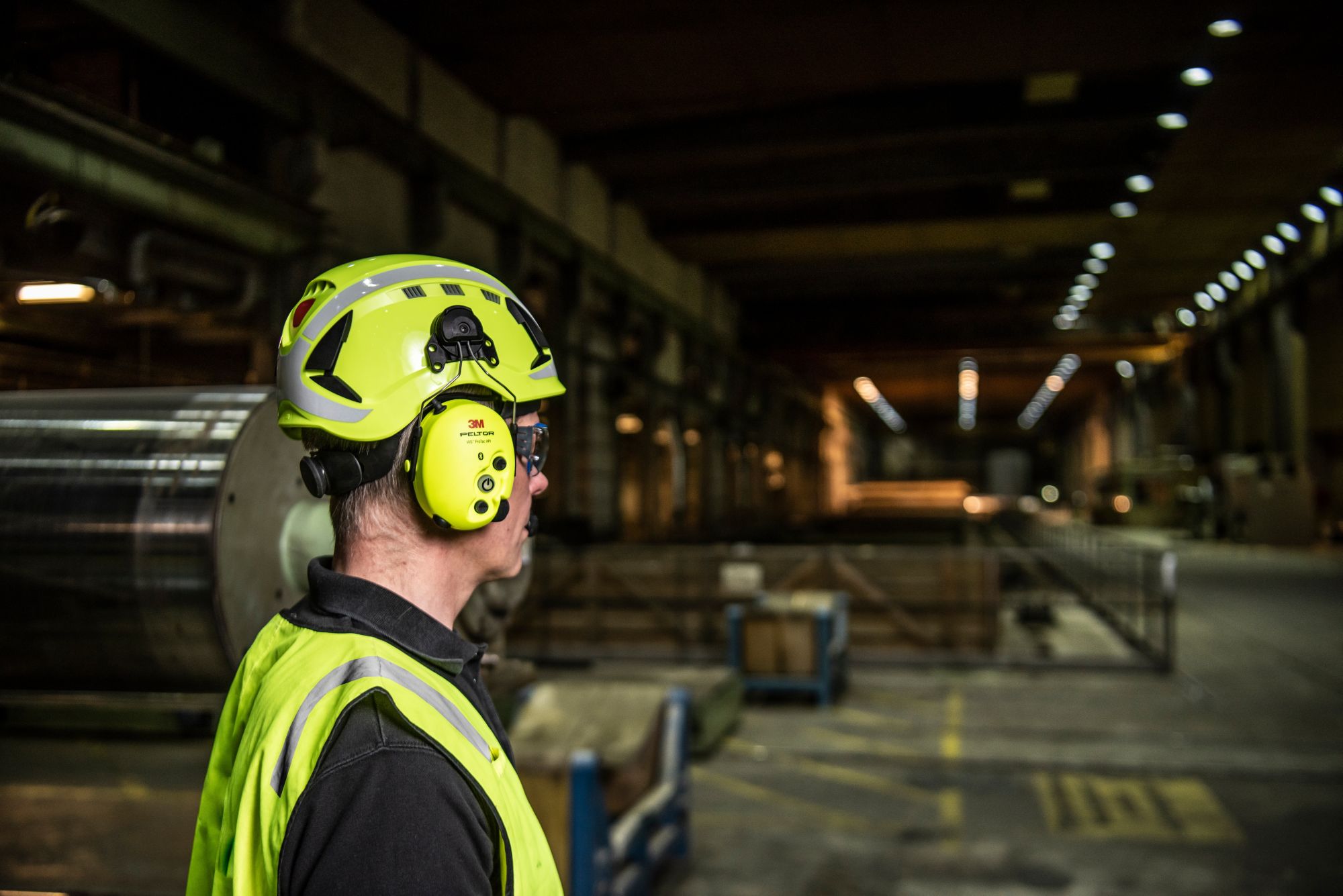 3M™ PELTOR™ WS™ ProTac XPI Orejeras Bluetooth® con dependencia de nivel, amarillas, acopladas al casco, FLX2, MT15H7P3EWS6-111