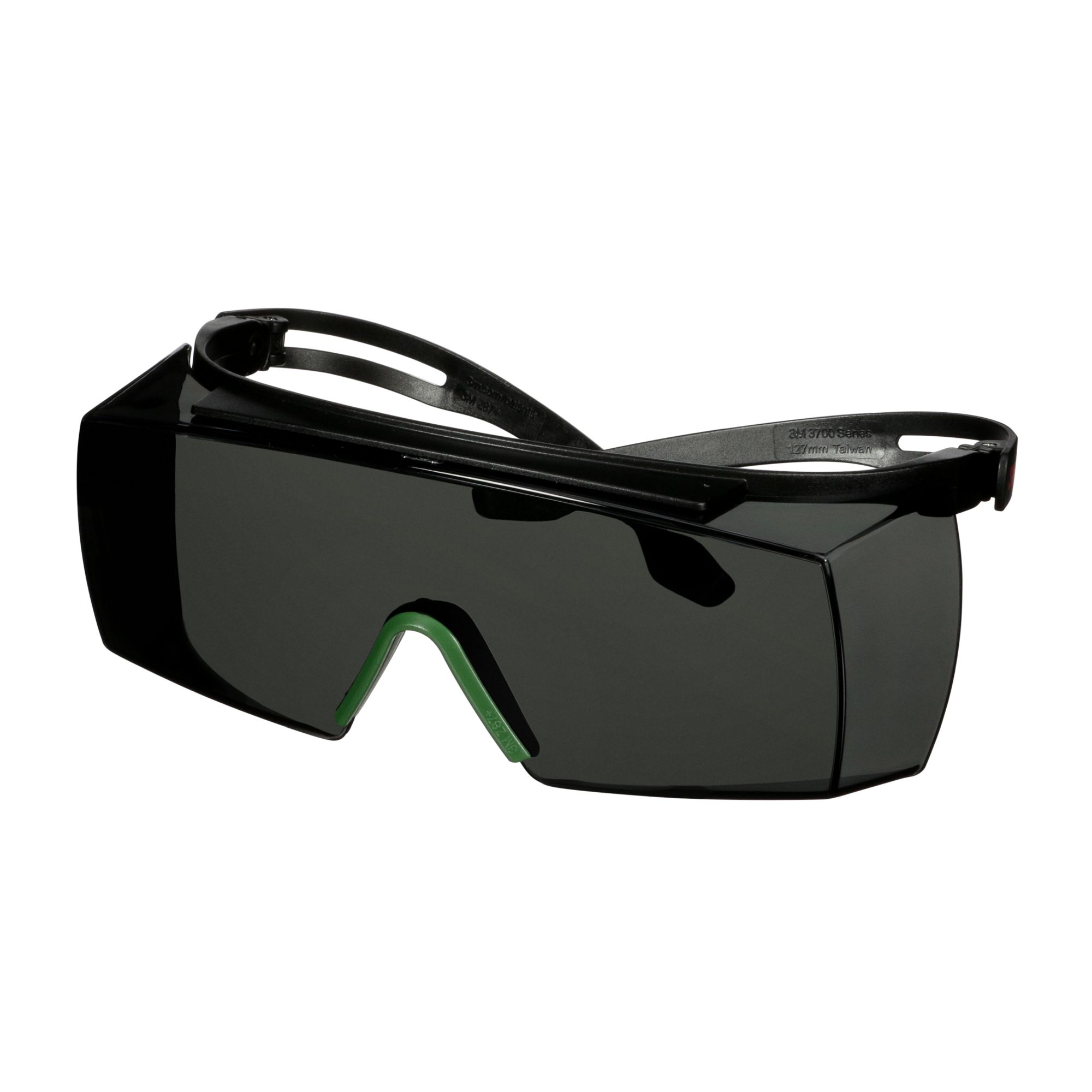 3M™ SecureFit™ 3700 Cubregafas, patillas negras, antirrayaduras, lente gris IR 3.0, SF3730AS-BLK, 20/caja
