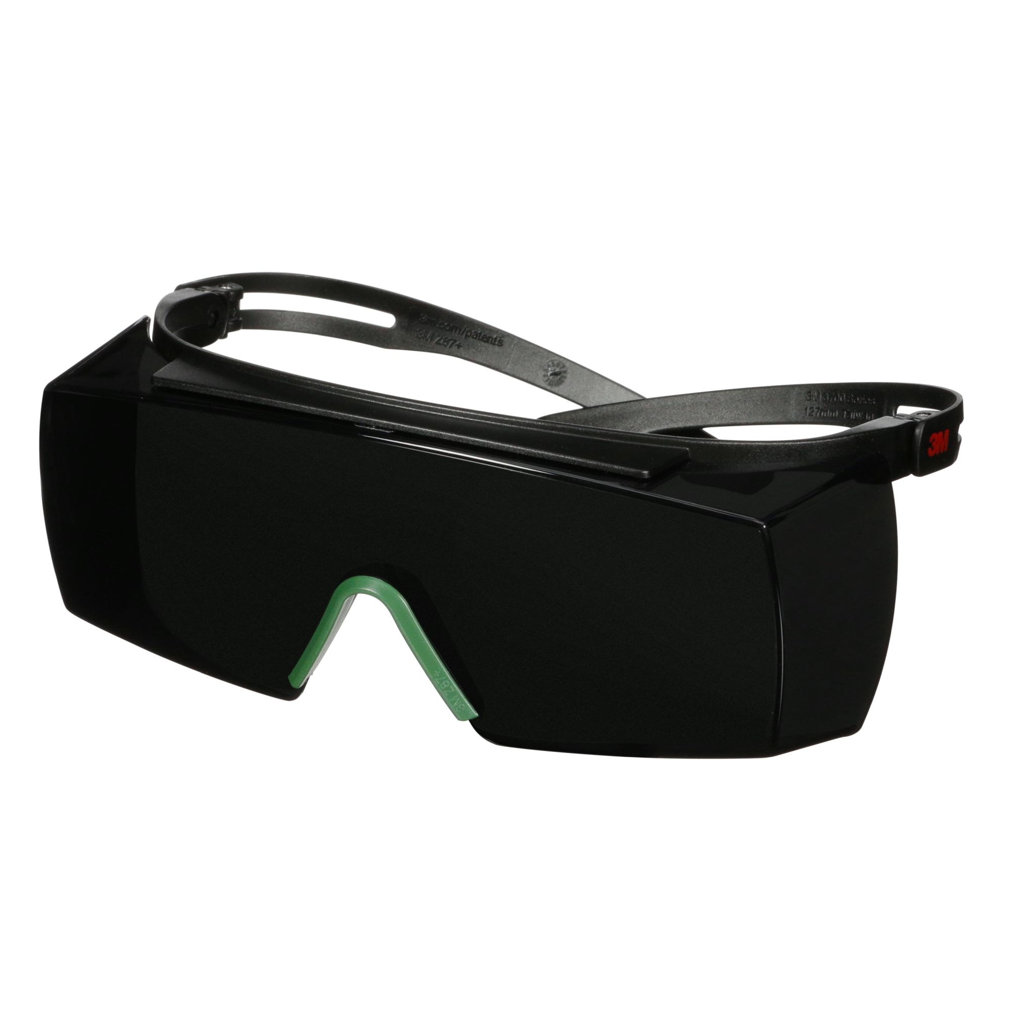 3M™ SecureFit™ 3700 Cubregafas, patillas negras, antirrayaduras, lente gris IR 5.0, SF3750AS-BLK, 20/caja