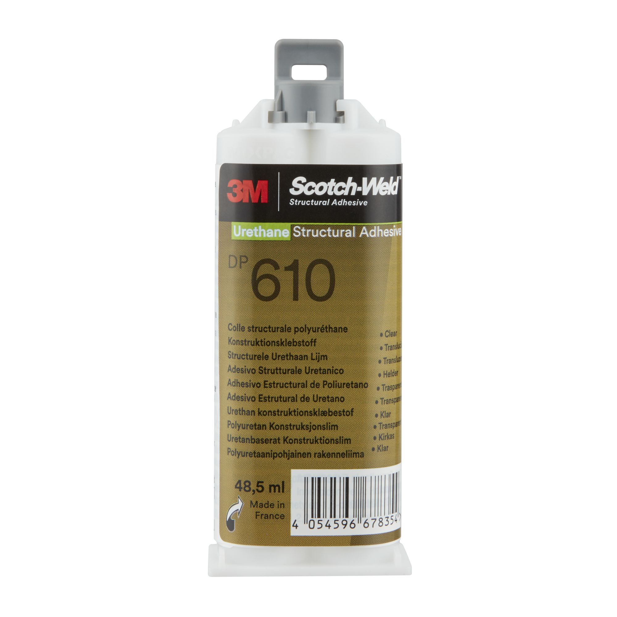 3M™ Scotch-Weld™ Adhesivo Poliuretano DP610, Transparente, 48.5 ml