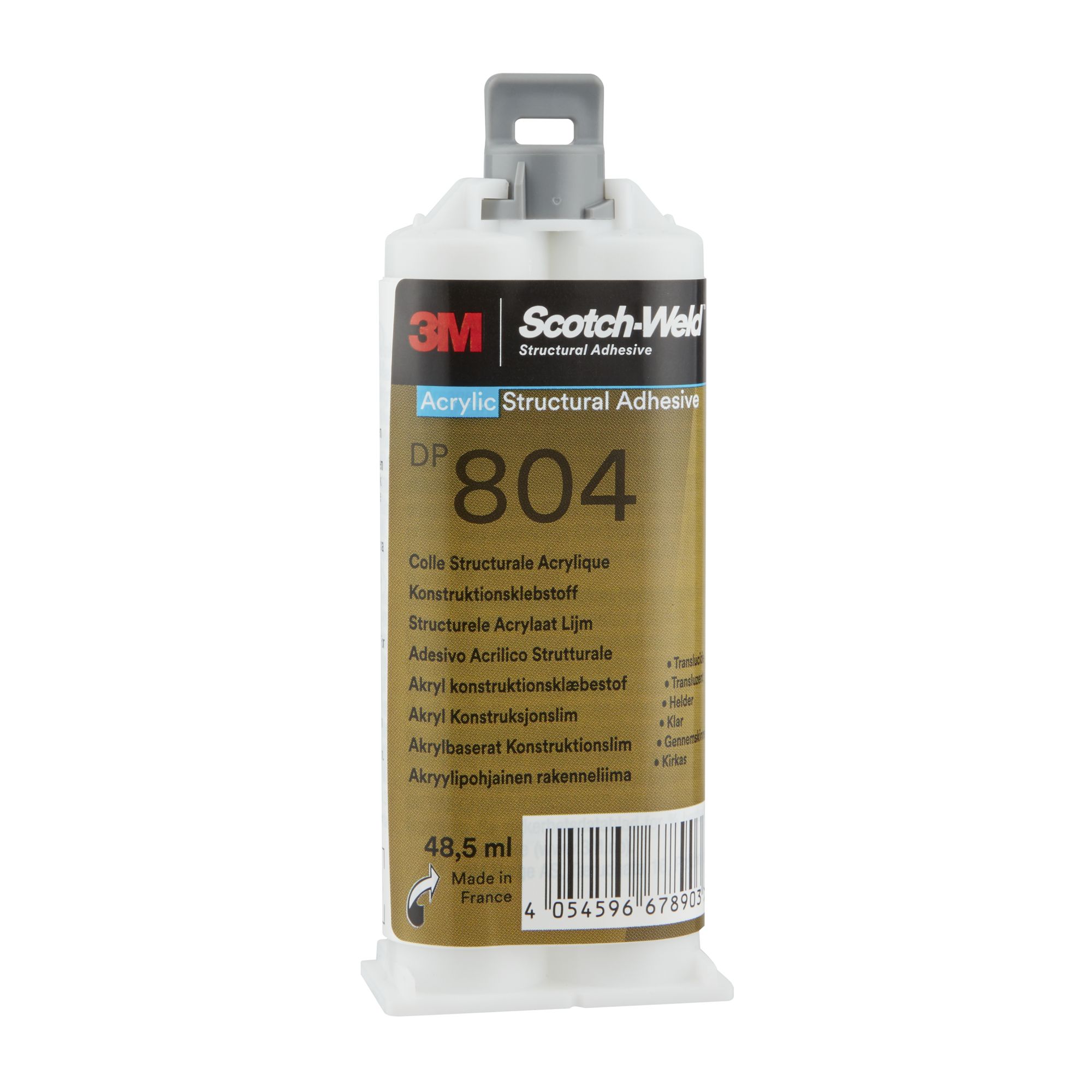 3M™ Scotch-Weld™ Adhesivo acrílico DP804, Transparente, 48.5 ml