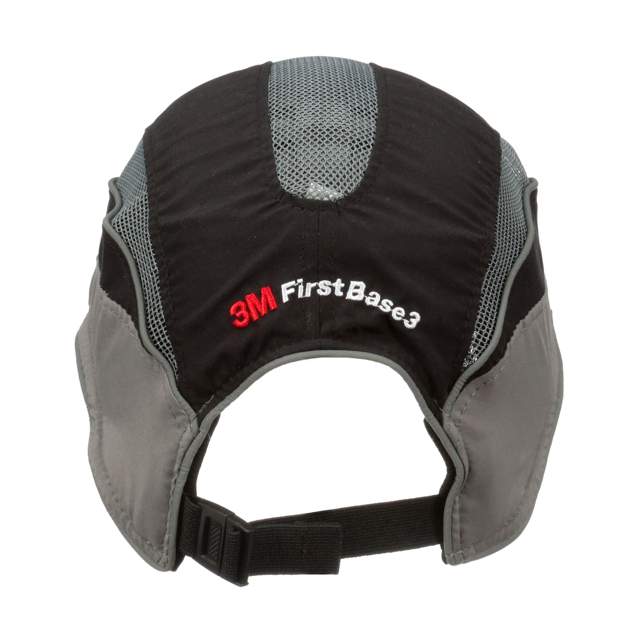3M™ First Base™ 3 Gorra de protección 2031217, Elite, negro/gris, visera estándar, 70 mm, personalizado