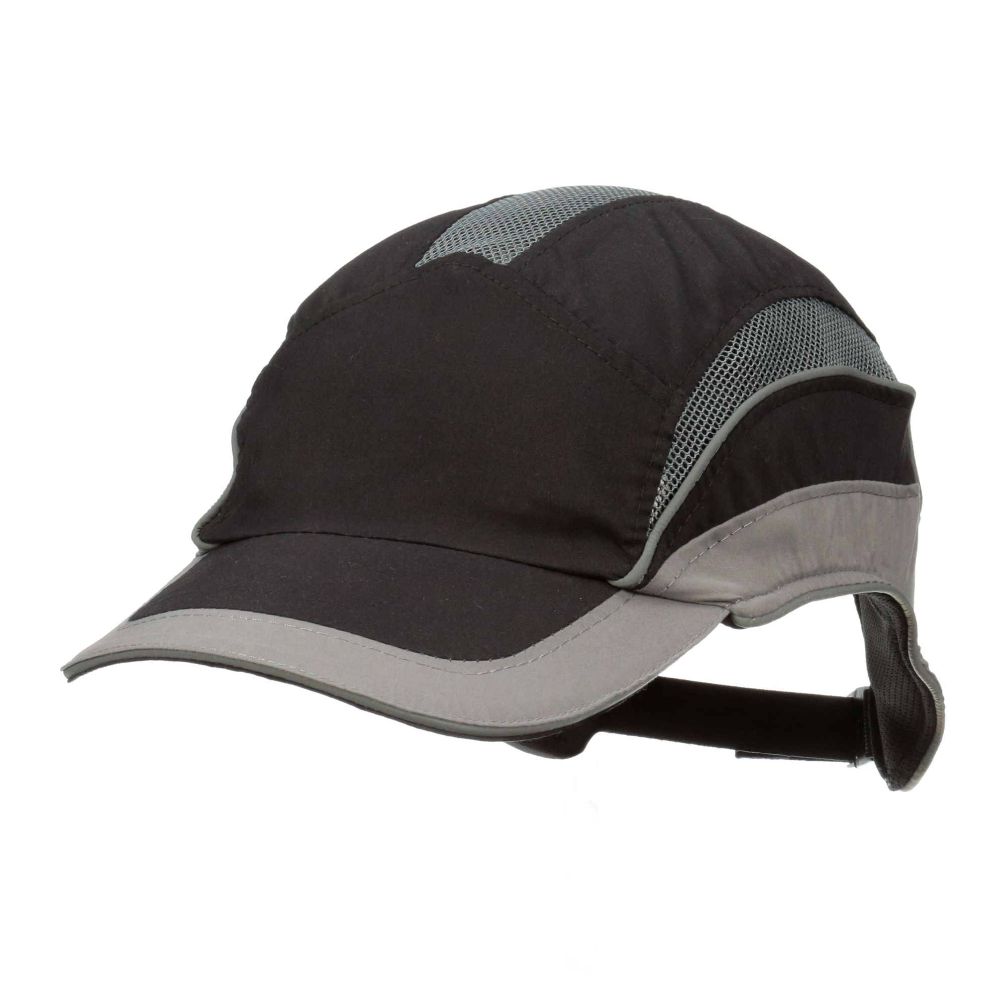 3M™ First Base™ 3 Gorra de protección 2031217, Elite, negro/gris, visera estándar, 70 mm, personalizado
