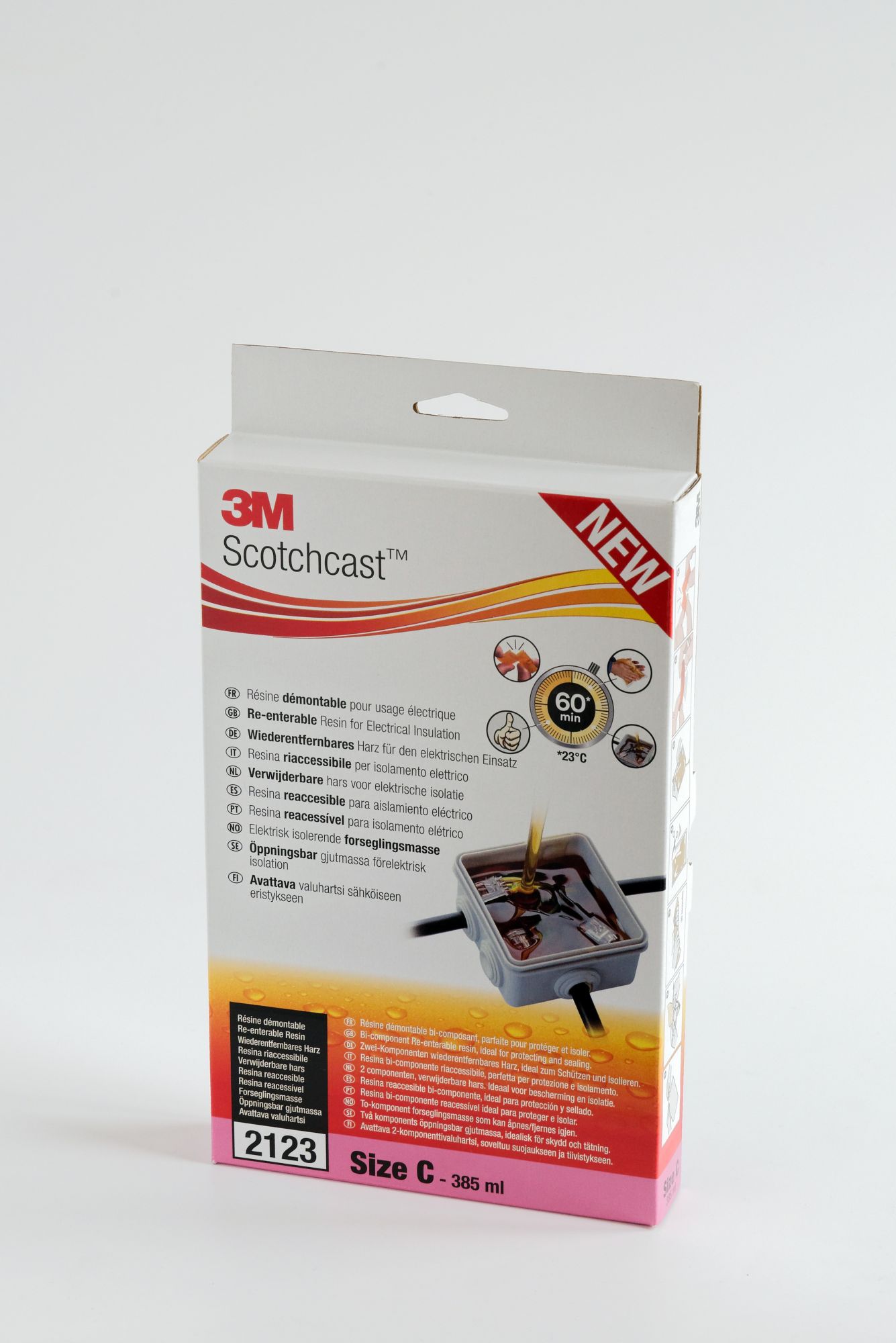 3M™ Scotchcast™ Bolsa de Resina para Aislamiento Eléctrico Reaccesible SC 2123 tamaño C, 364 ml, 10 KIT/CAJA