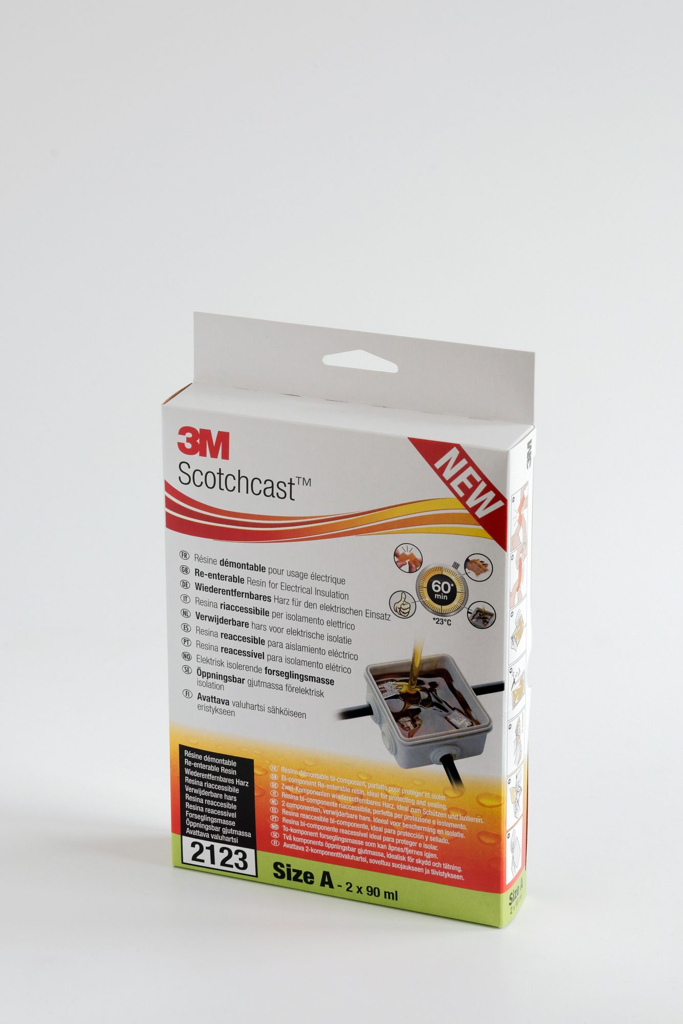 3M™ Scotchcast™ Bolsa de Resina para Aislamiento Eléctrico Reaccesible SC 2123 tamaño A, 90 ml, 10 KIT/CAJA
