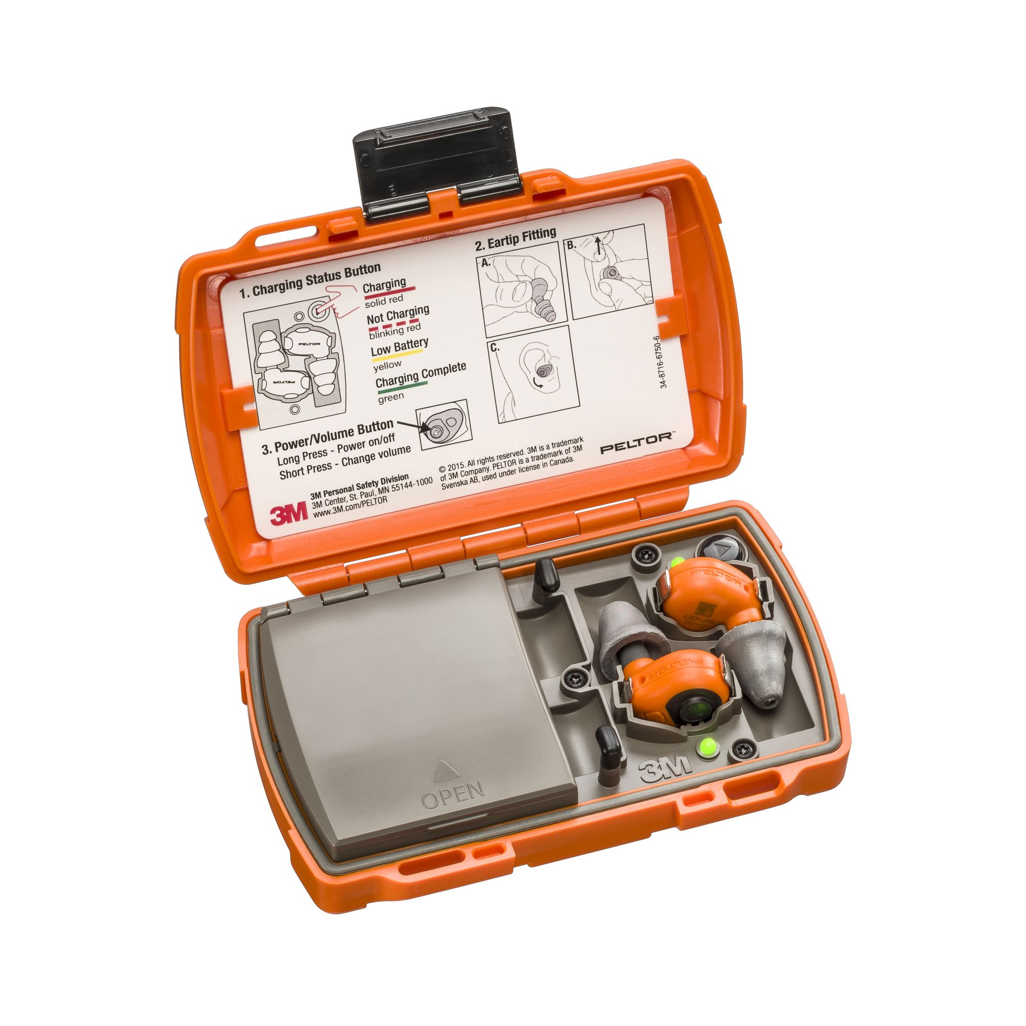 3M™ PELTOR™ Tapones con dependencia de nivel, naranjas, LEP-200 EU