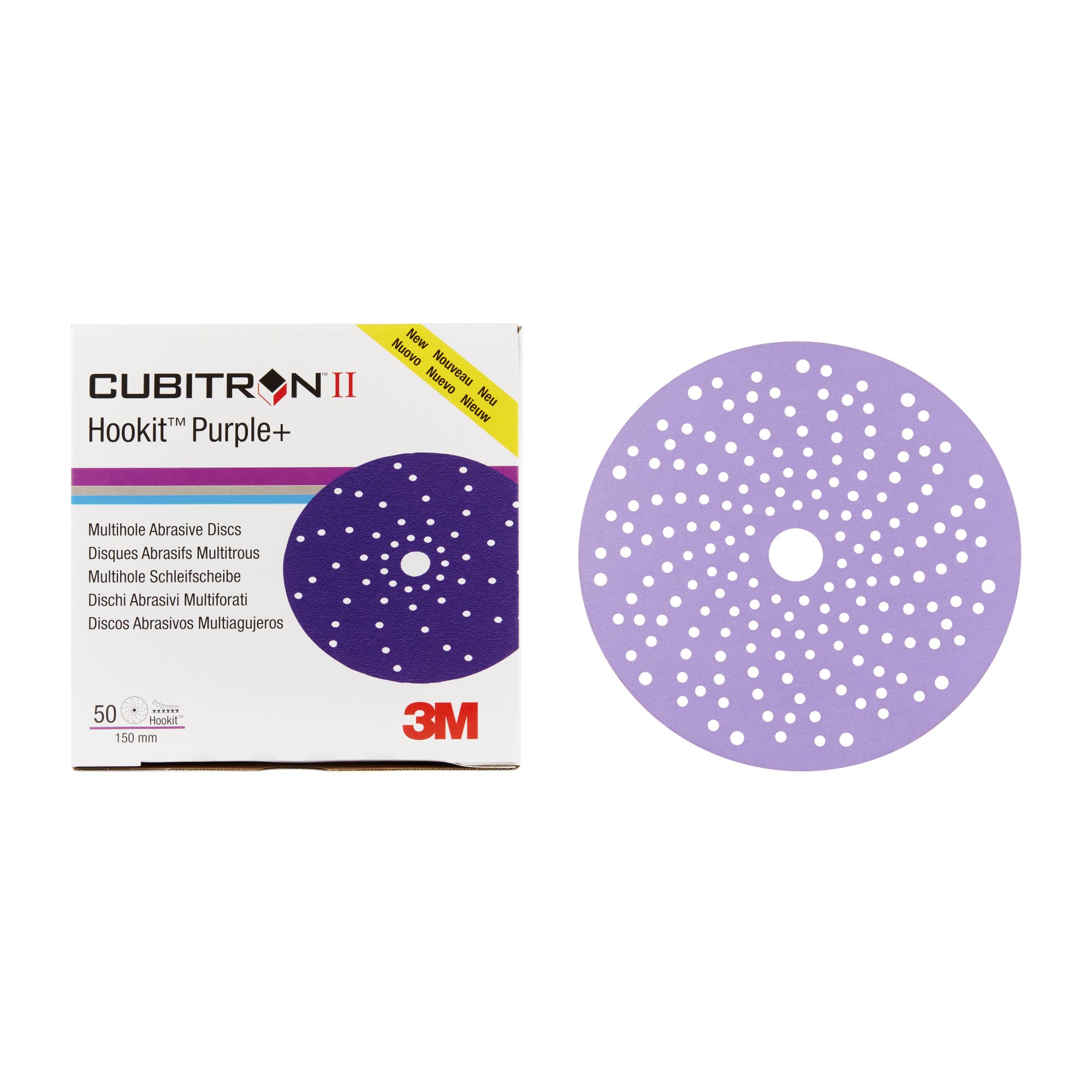 3M™ Cubitron™ II Hookit™ Disco abrasivo 737U, 150 mm, multiagujeros, 400+, 51428