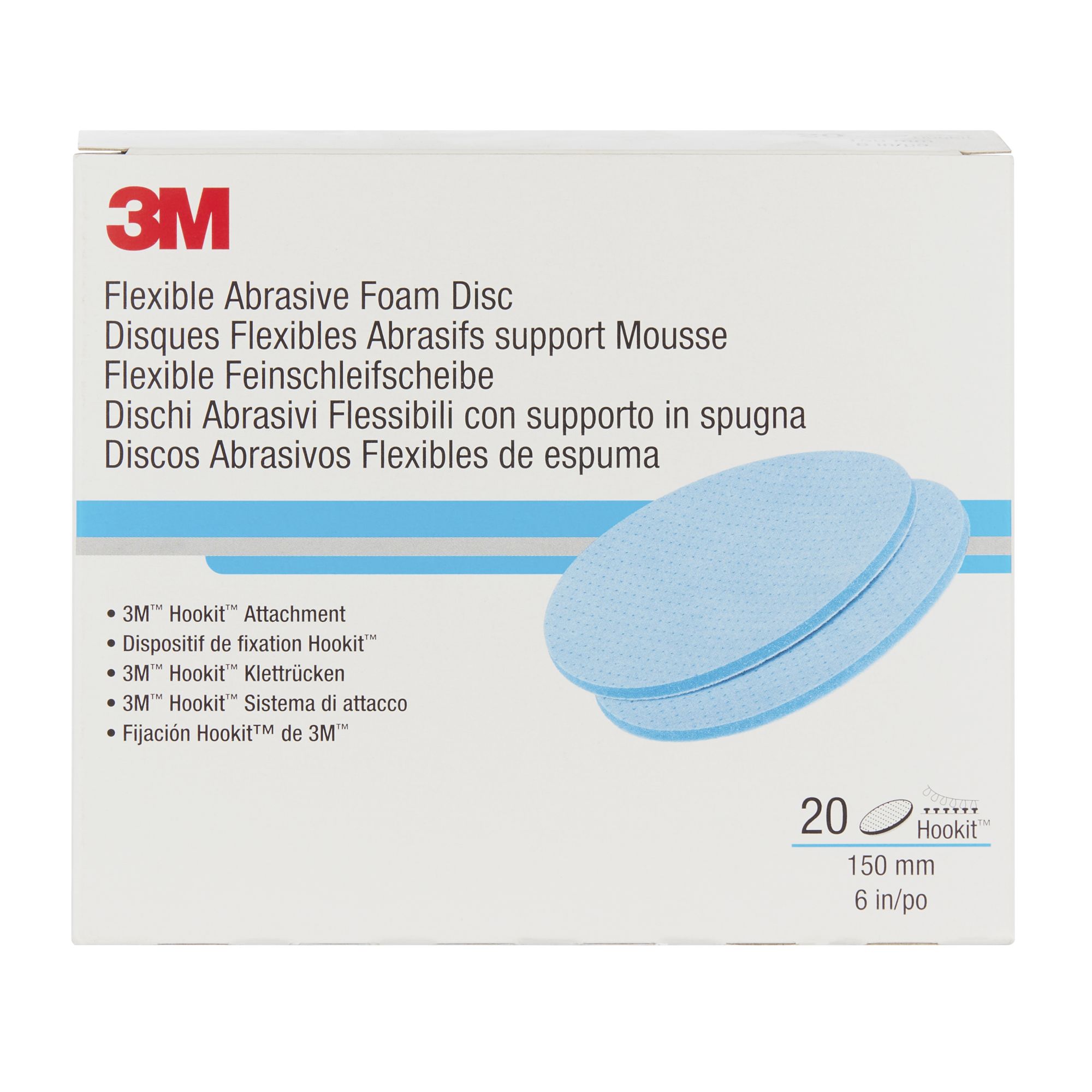 3M™ Hookit™ Disco abrasivo flexible de espuma, 150 mm, P600, 33539