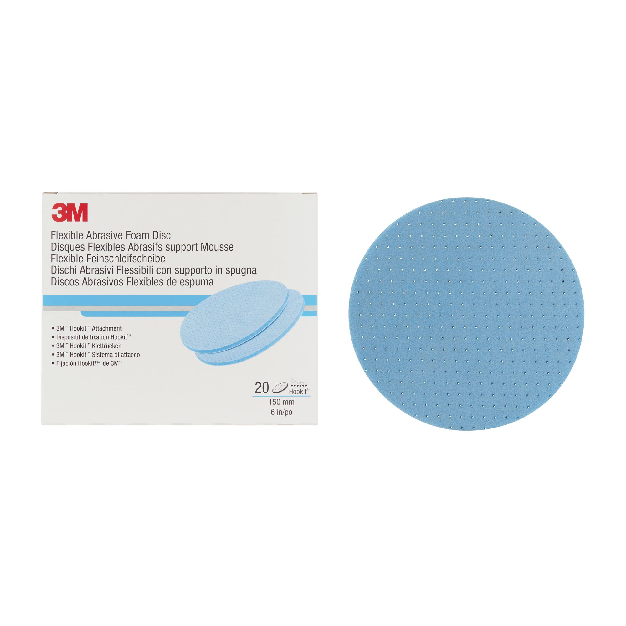 3M™ Hookit™ Disco abrasivo flexible de espuma, 150 mm, P600, 33539