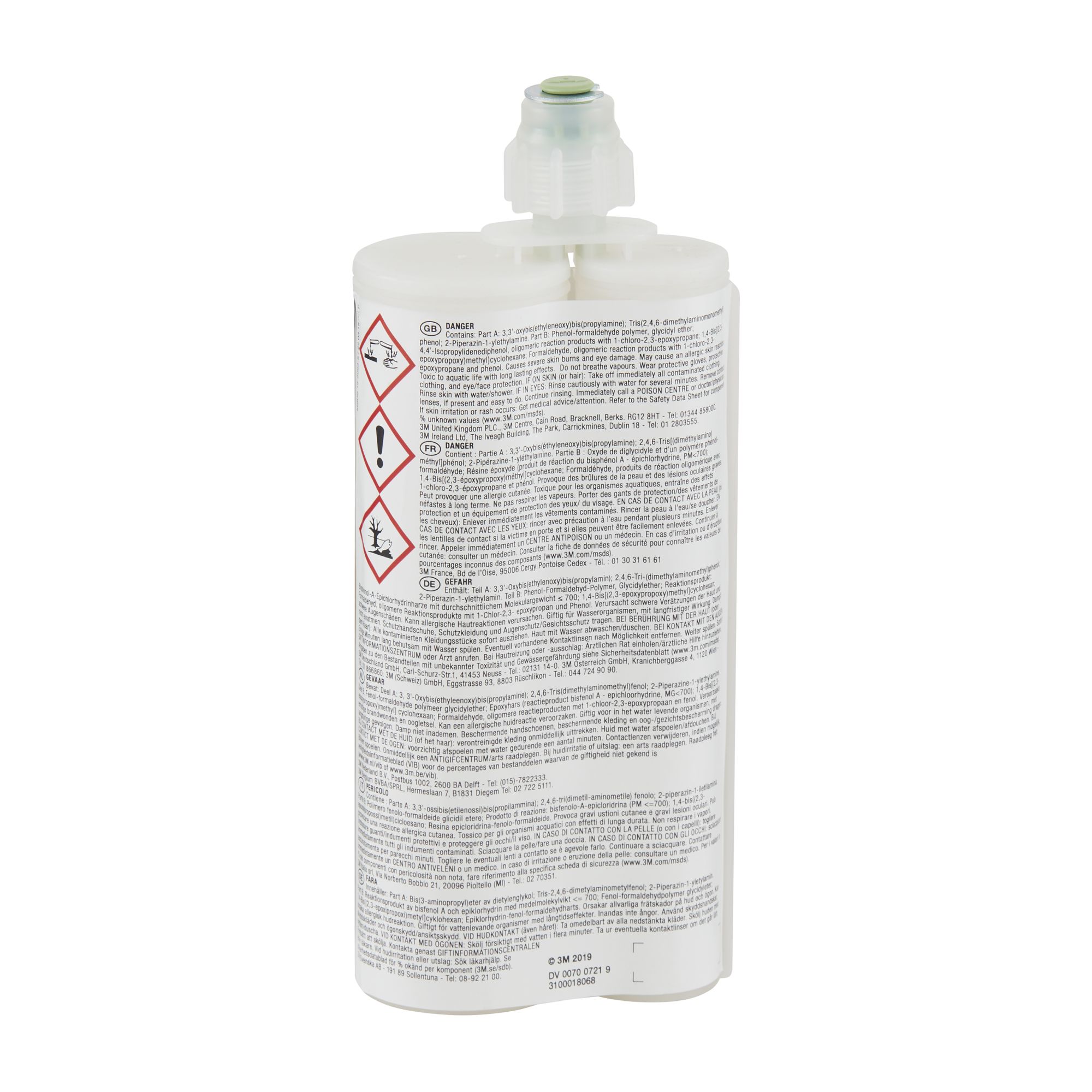 3M™ Scotch-Weld™ Adhesivo epoxi 7260FC, Negro, Part B/A FC NS, 400 ml