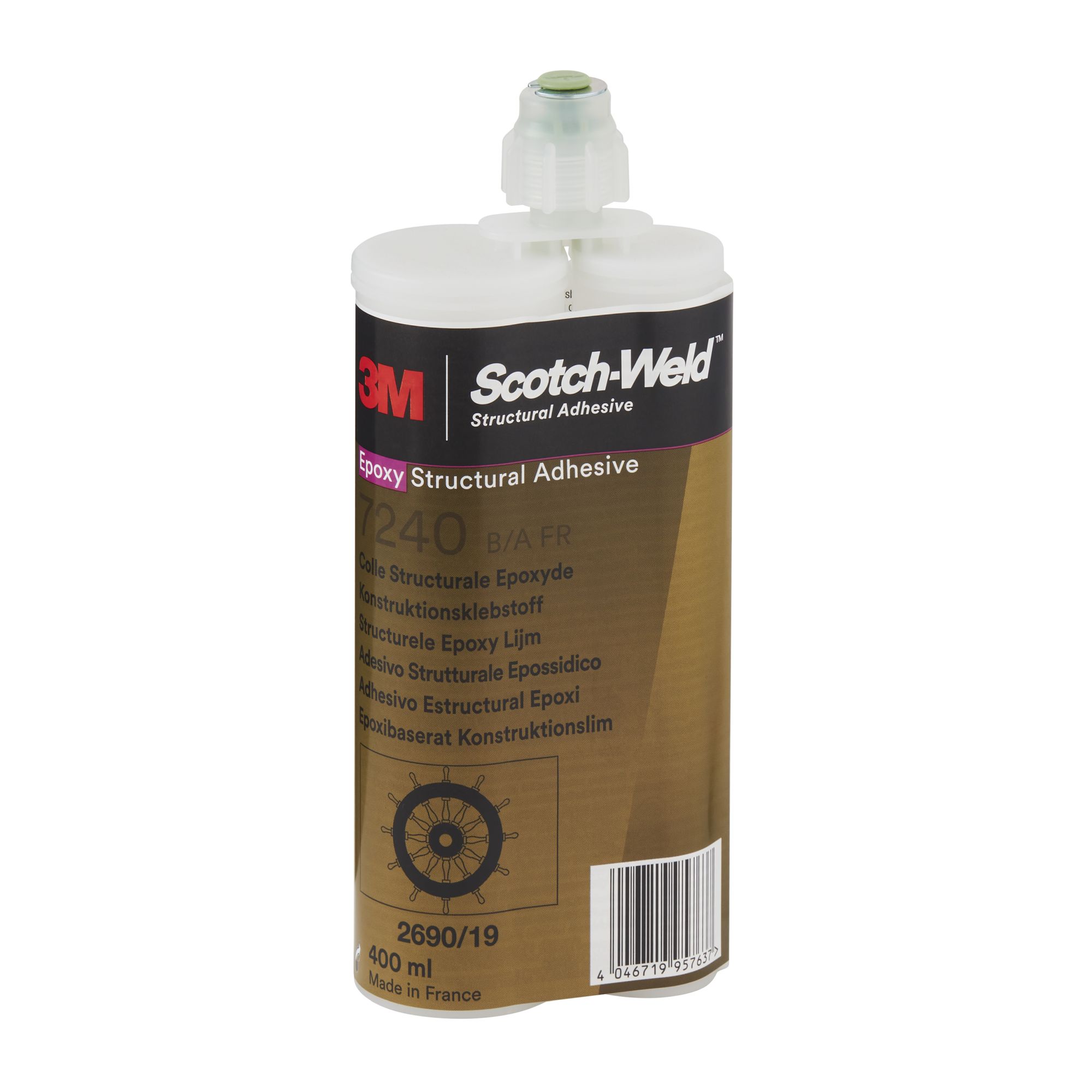 3M™ Scotch-Weld™ Adhesivo epoxi 7240 FR, Negro, 400 ml