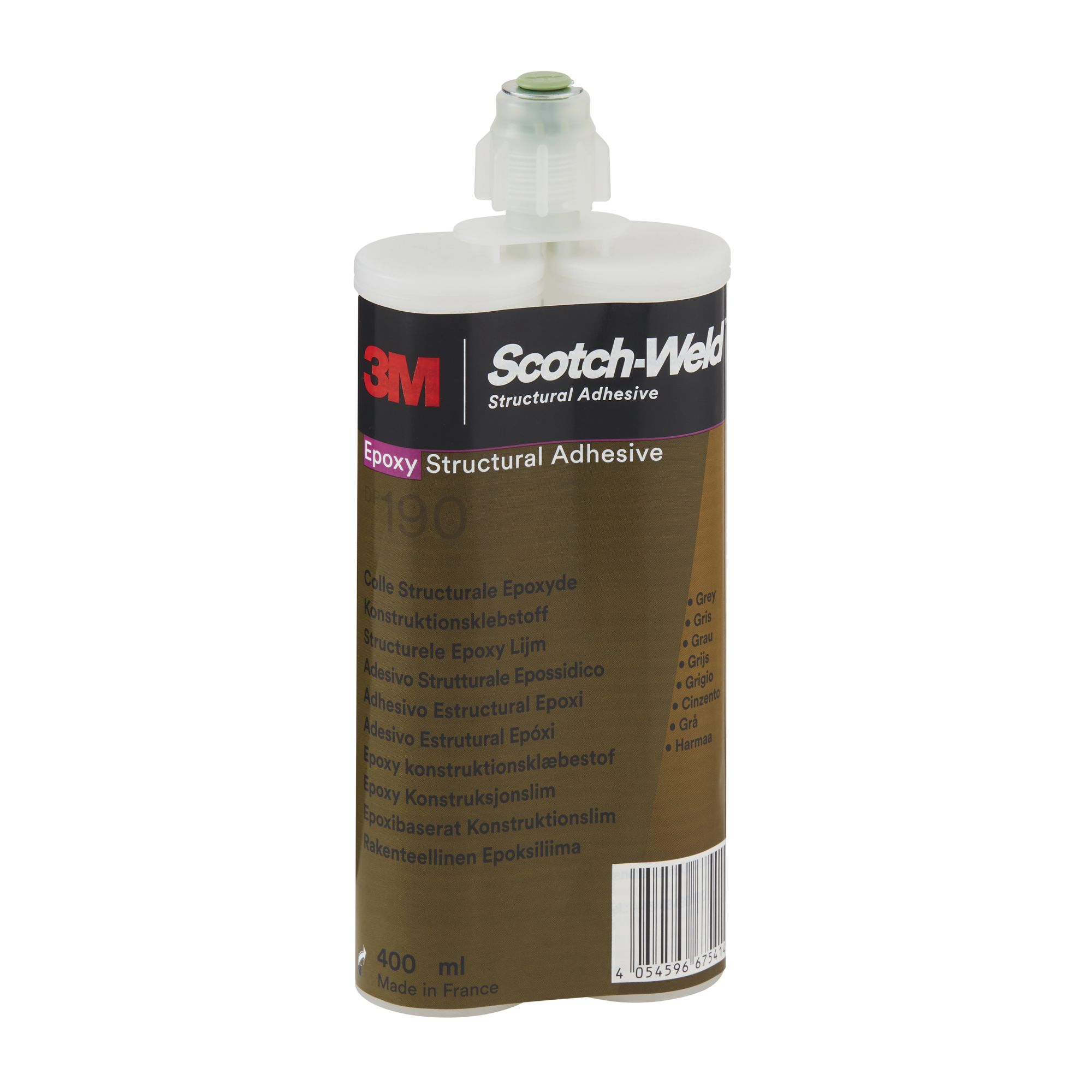 3M™ Scotch-Weld™ Adhesivo epoxi DP190, Gris, 400 ml