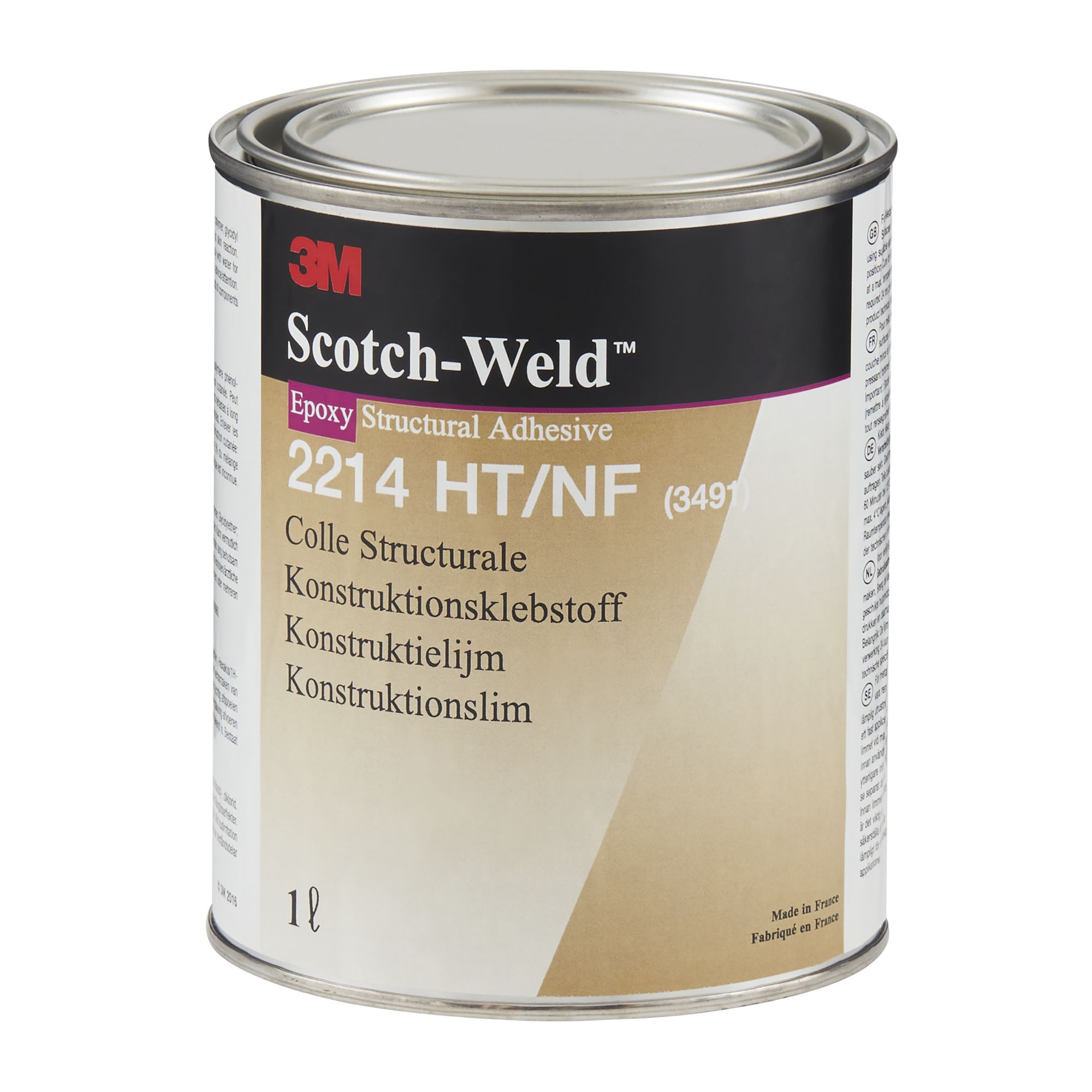 3M™ Scotch-Weld™ Adhesivo Epoxy 2214, Gris, Kit 2 x 1 L