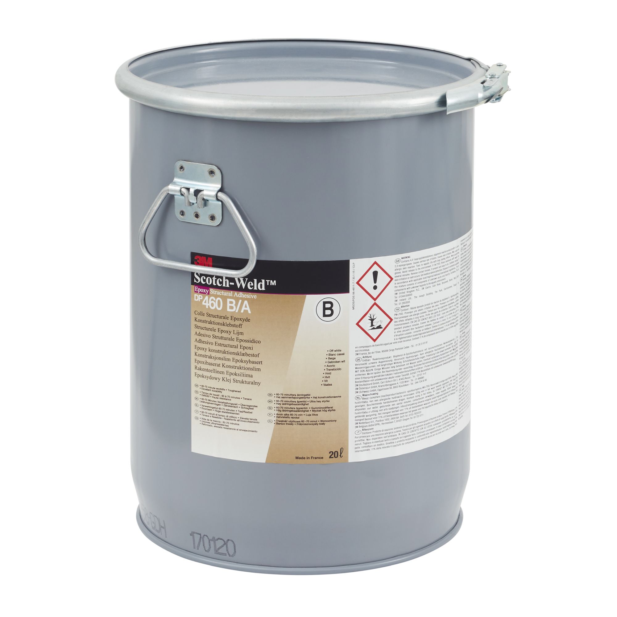 3M™ Scotch-Weld™ Adhesivo Epoxi DP460, Blanco, 60 l Kit