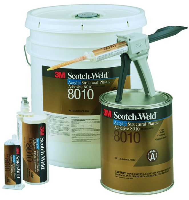 3M™ Scotch-Weld™ Adhesivo acrílico de bajo olor DP8010, Azul, 490 ml