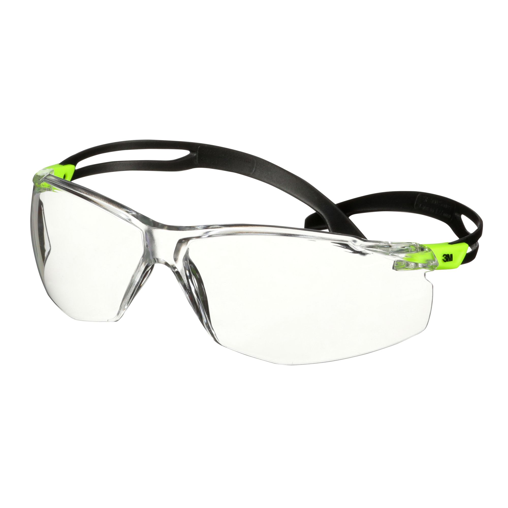 3M™ SecureFit™ 500 Gafas de seguridad, montura verde, recubrimiento antiempañante/antirrayaduras Scotchgard™ (K y N), lente incolora, SF501SGAF-GRN-EU, 20/caja