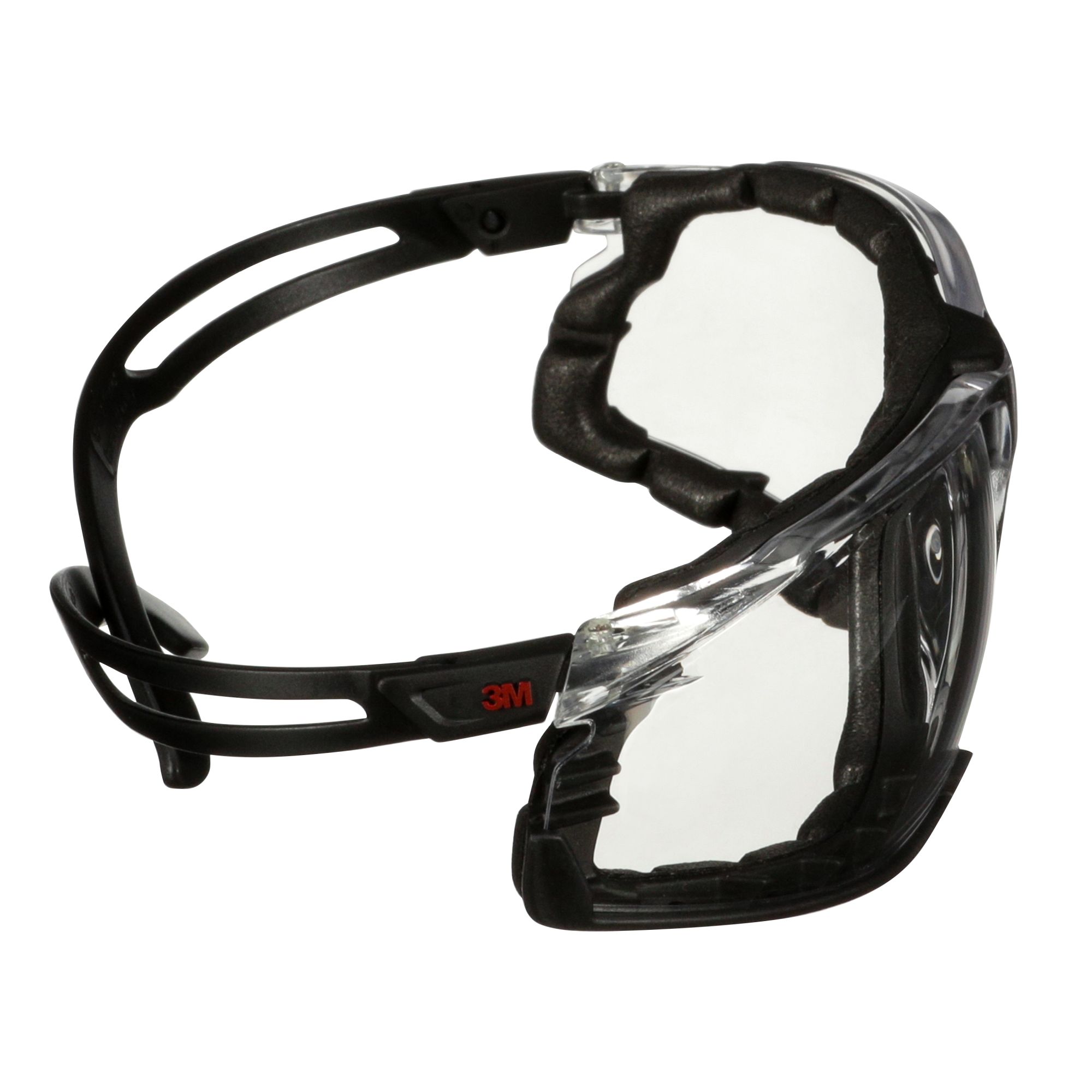 3M™ SecureFit™ 500 Gafas de seguridad, montura negra, espuma, recubrimiento antiempañante/antirrayaduras Scotchgard™ (K y N), lente incolora, SF501SGAF-BLK-FM-EU, 20/caja