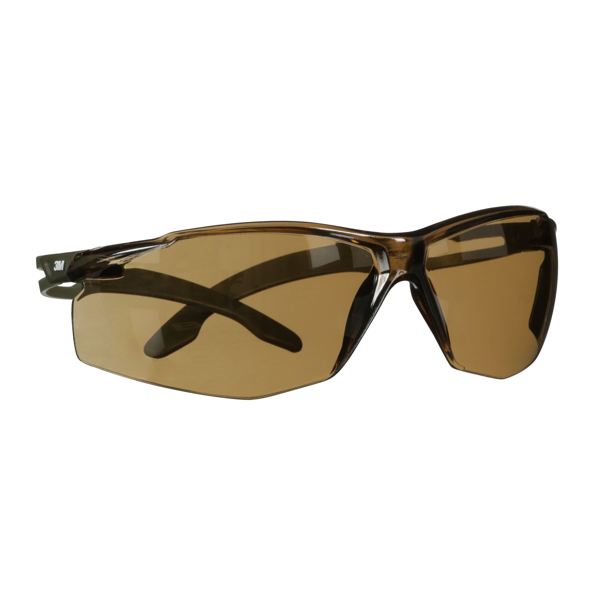 3M™ SecureFit™ 500 Gafas de seguridad, montura verde oscuro, recubrimiento antiempañante/antirrayaduras Scotchgard™ (K y N), lente marrón, SF505SGAF-DGR-EU, 20/caja