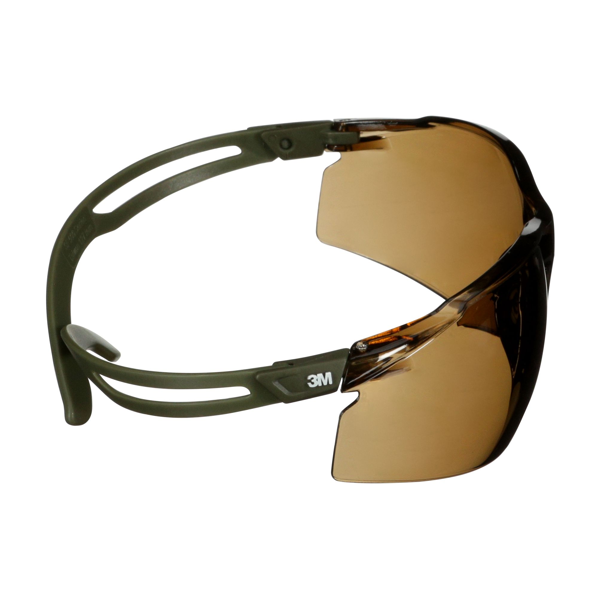 3M™ SecureFit™ 500 Gafas de seguridad, montura verde oscuro, recubrimiento antiempañante/antirrayaduras Scotchgard™ (K y N), lente marrón, SF505SGAF-DGR-EU, 20/caja