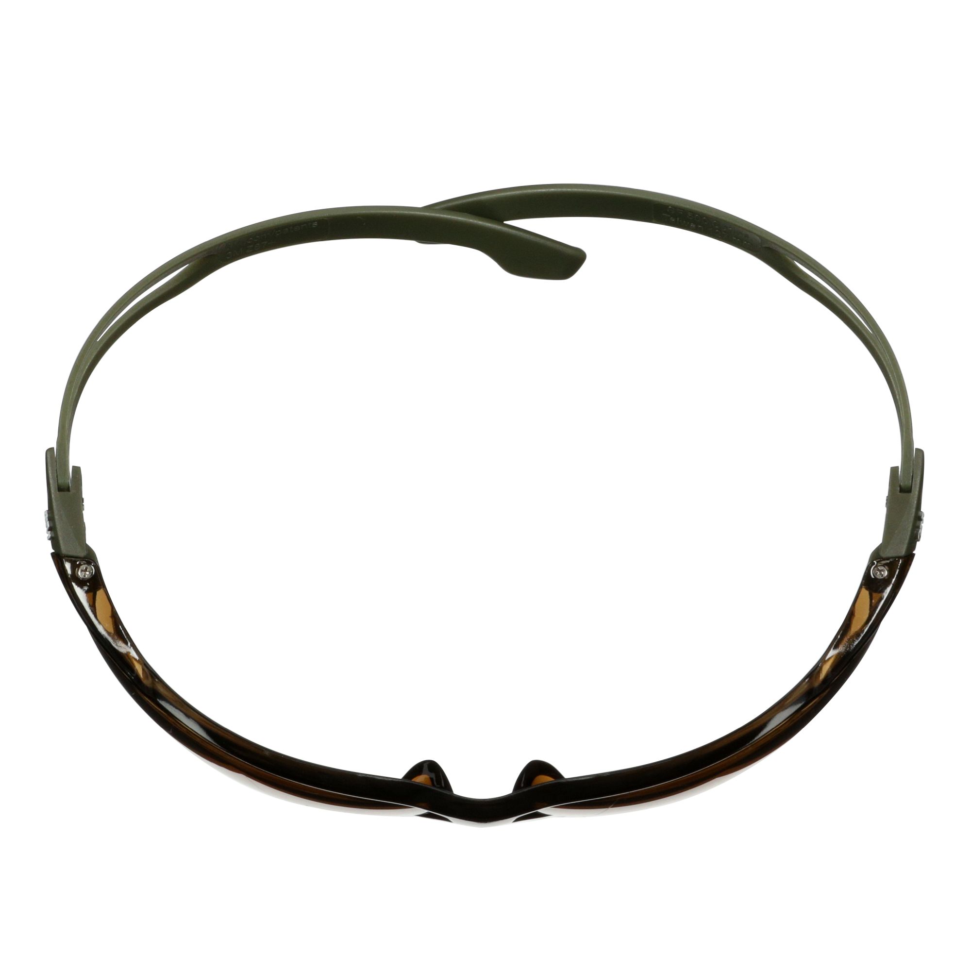 3M™ SecureFit™ 500 Gafas de seguridad, montura verde oscuro, recubrimiento antiempañante/antirrayaduras Scotchgard™ (K y N), lente marrón, SF505SGAF-DGR-EU, 20/caja