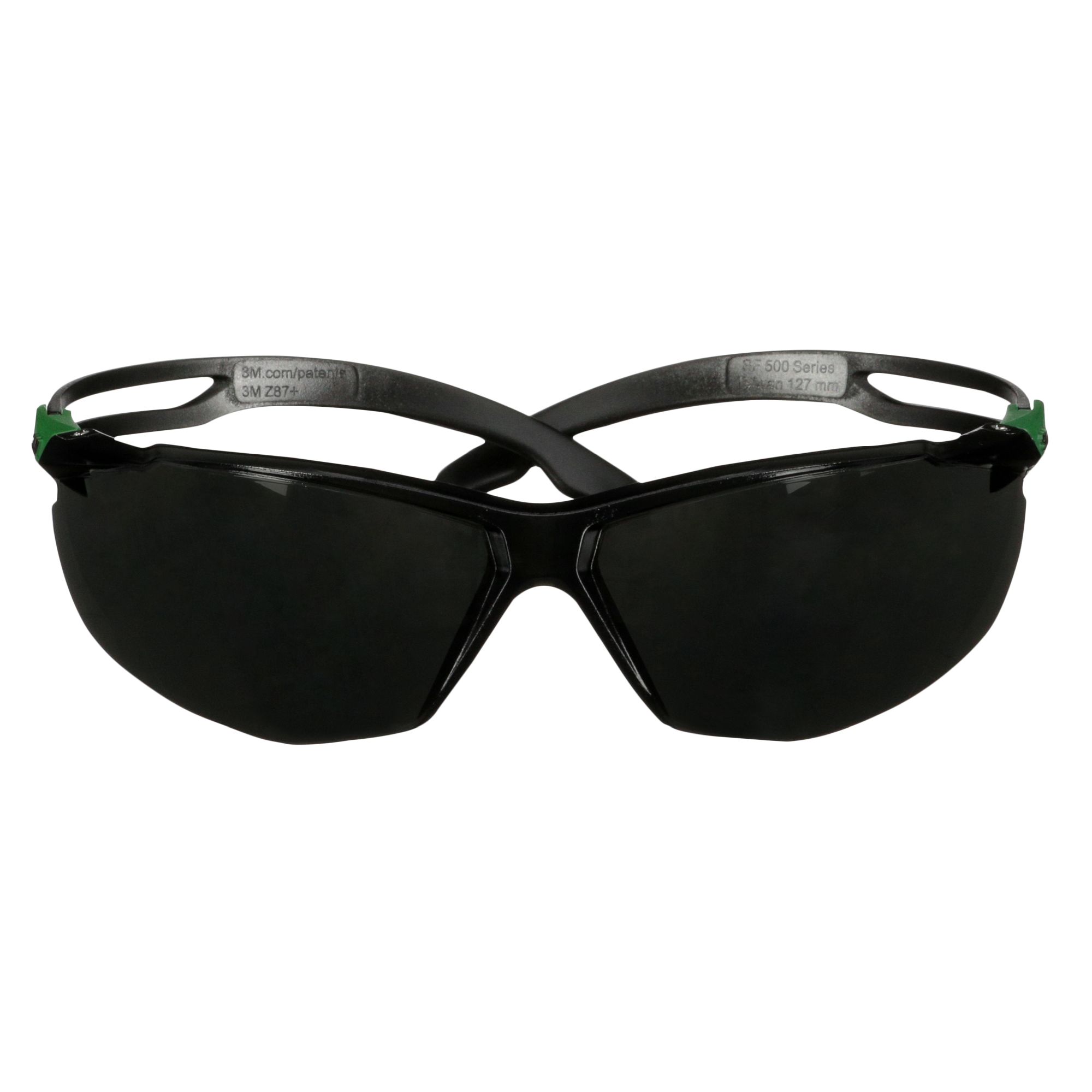 3M™ SecureFit™ 500 Gafas de seguridad, montura verde/negro, recubrimiento antirrayaduras+ (K), lente gris IR 5.0, SF550ASP-GRN-EU, 20/caja