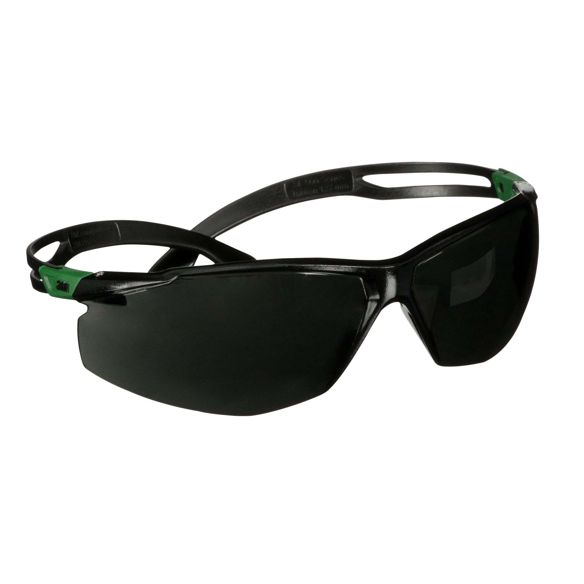 3M™ SecureFit™ 500 Gafas de seguridad, montura verde/negro, recubrimiento antirrayaduras+ (K), lente gris IR 5.0, SF550ASP-GRN-EU, 20/caja