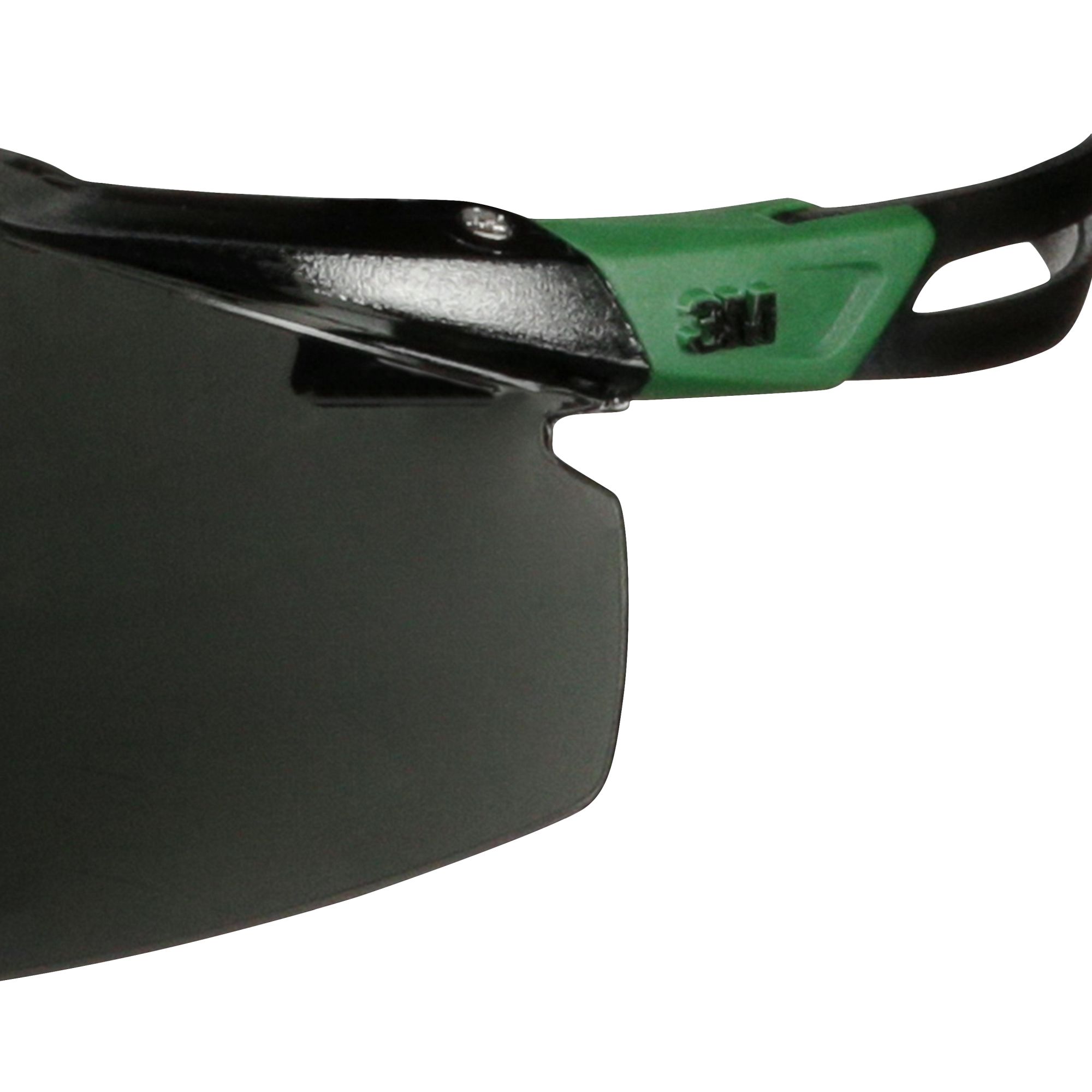 3M™ SecureFit™ 500 Gafas de seguridad, montura verde/negro, recubrimiento antirrayaduras+ (K), lente gris IR 5.0, SF550ASP-GRN-EU, 20/caja