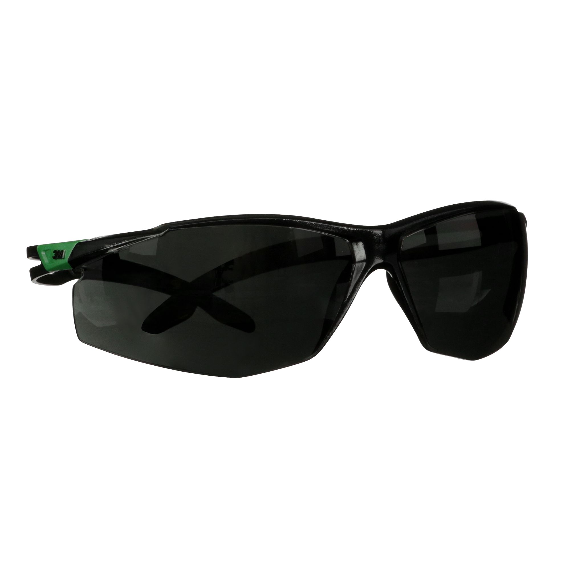 3M™ SecureFit™ 500 Gafas de seguridad, montura verde/negro, recubrimiento antirrayaduras+ (K), lente gris IR 5.0, SF550ASP-GRN-EU, 20/caja