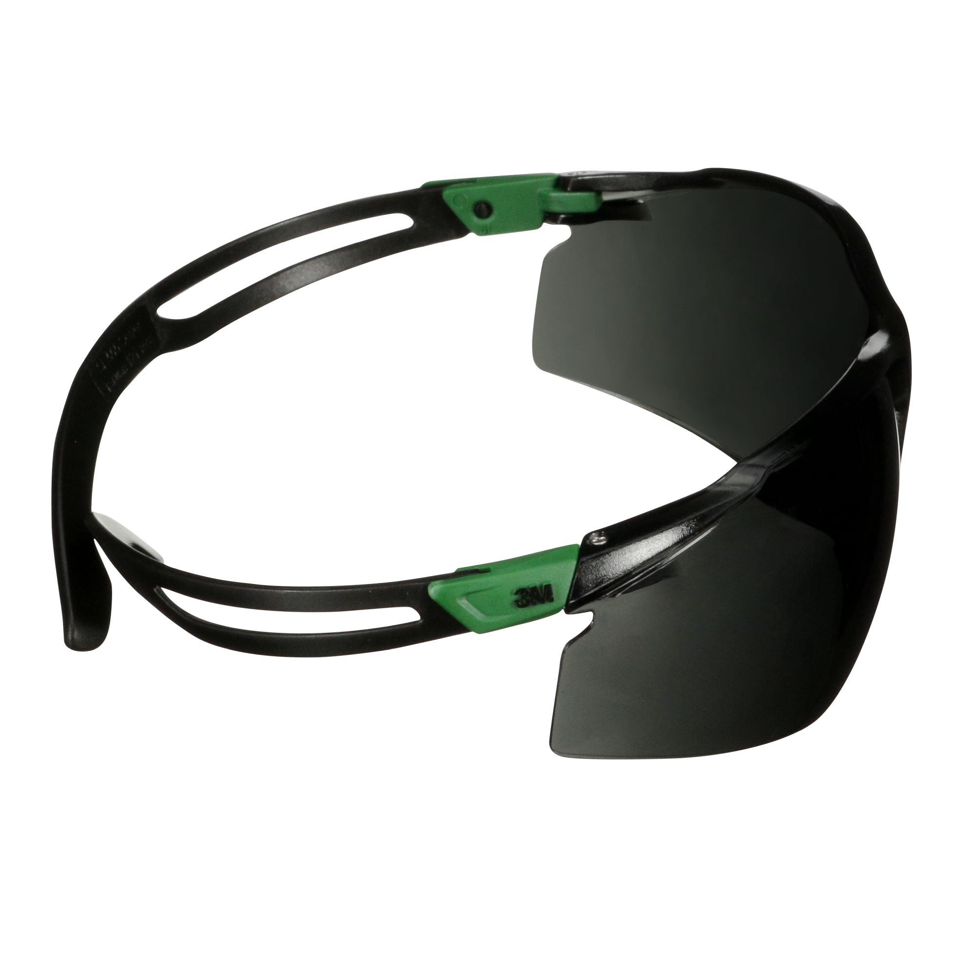 3M™ SecureFit™ 500 Gafas de seguridad, montura verde/negro, recubrimiento antirrayaduras+ (K), lente gris IR 5.0, SF550ASP-GRN-EU, 20/caja