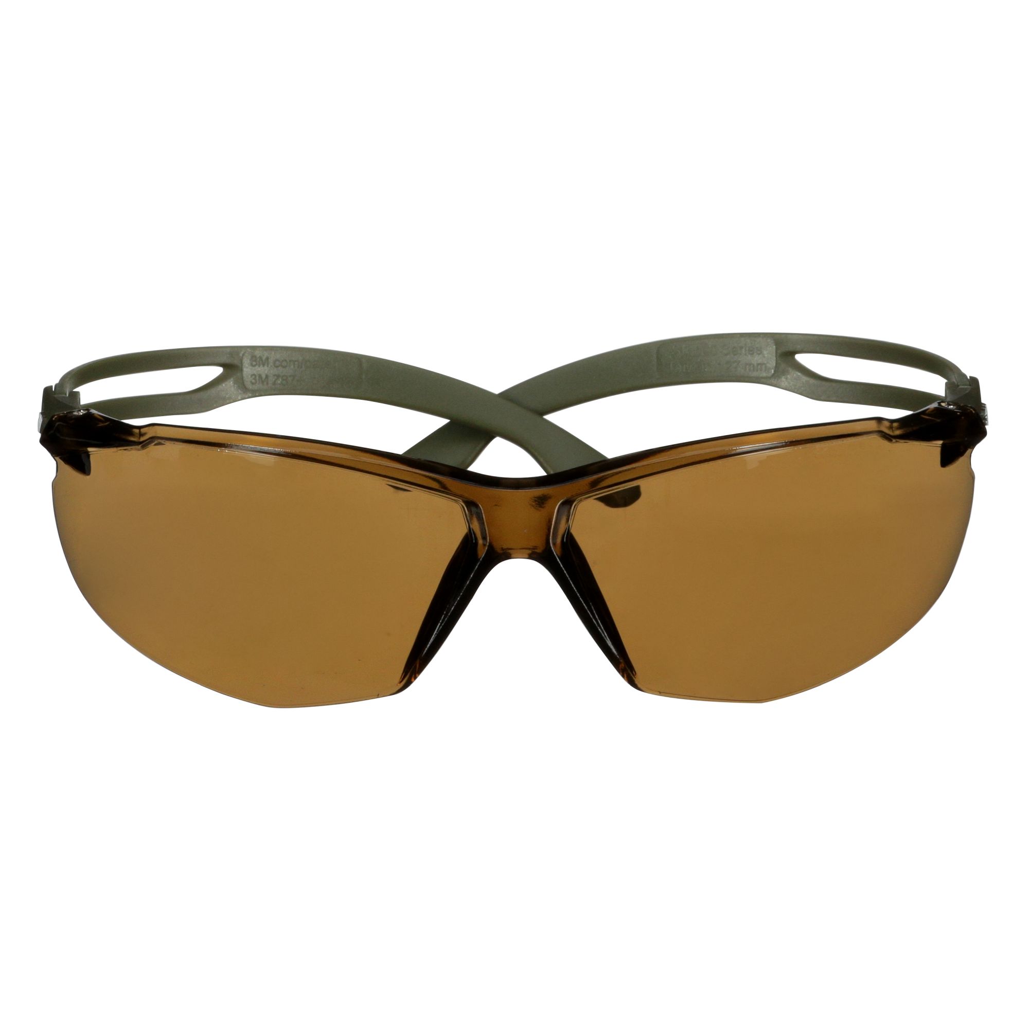 3M™ SecureFit™ 500 Gafas de seguridad, montura verde oscuro, recubrimiento antiempañante/antirrayaduras Scotchgard™ (K y N), lente marrón, SF505SGAF-DGR-EU, 20/caja