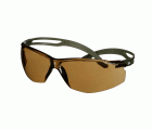 3M™ SecureFit™ 500 Gafas de seguridad, montura verde oscuro, recubrimiento antiempañante/antirrayaduras Scotchgard™ (K y N), lente marrón, SF505SGAF-DGR-EU, 20/caja