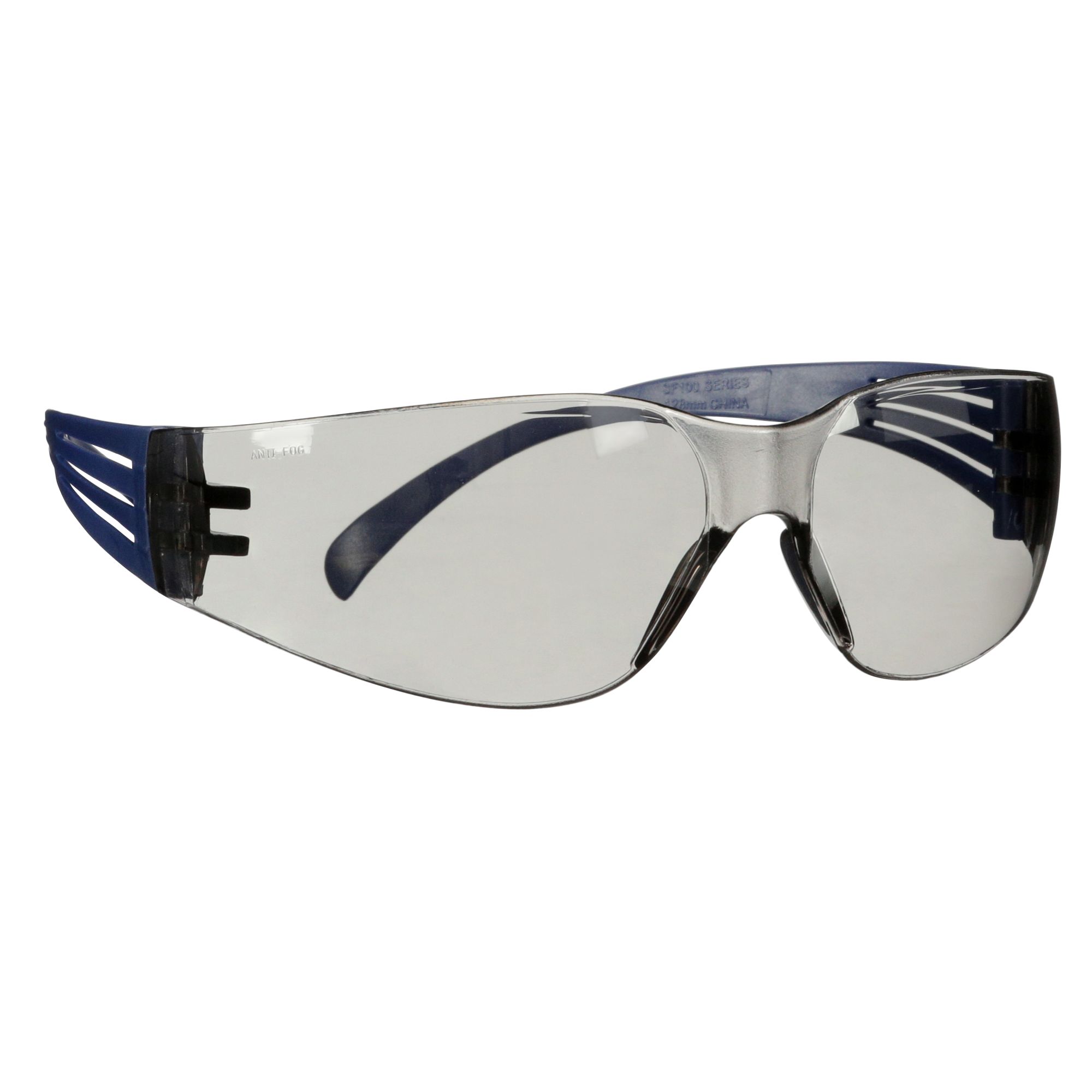 3M™ SecureFit™ 100 Gafas de seguridad, montura azul, antirrayaduras/antiempañante, lente gris claro para interior/exterior, SF107AF-BLU-EU, 20/caja