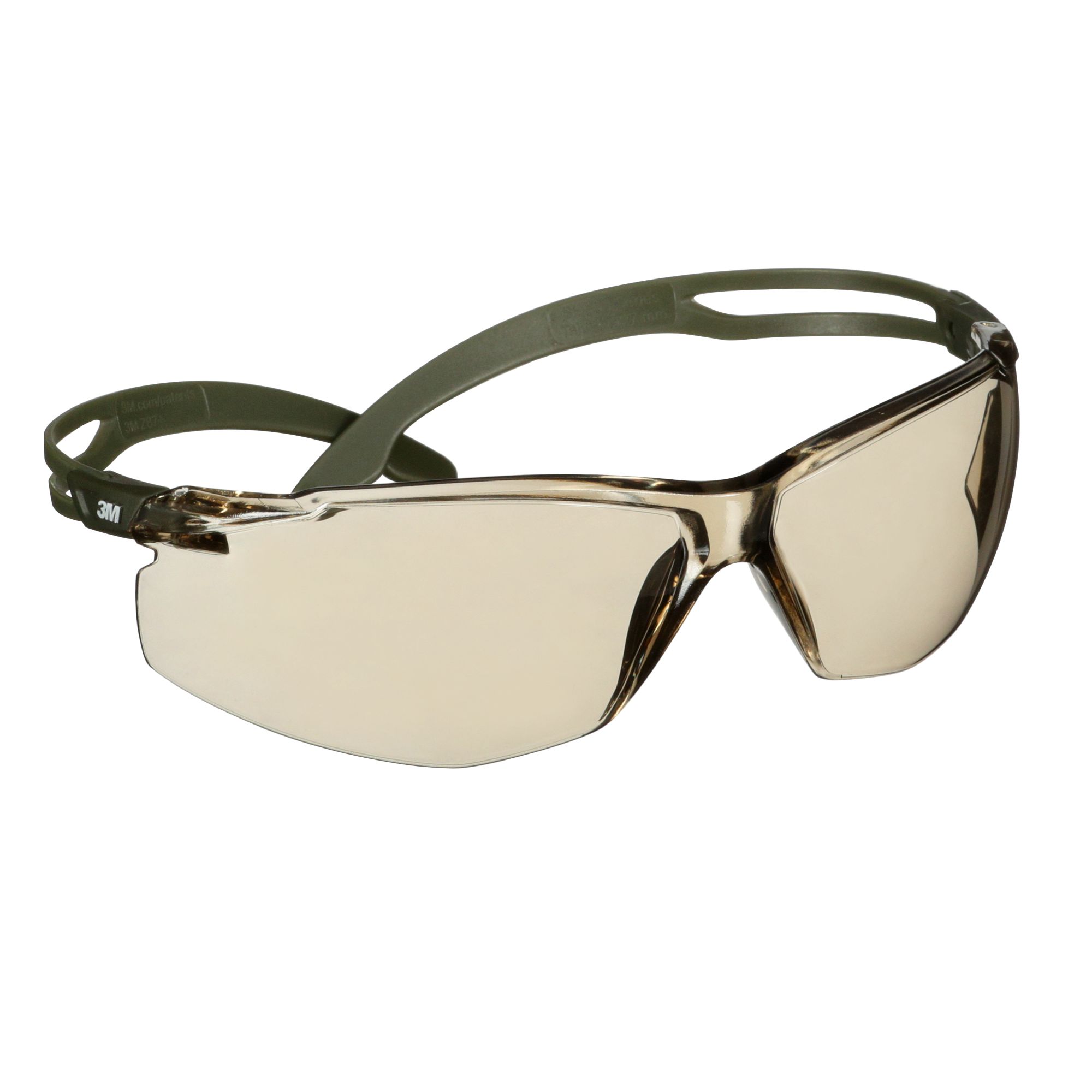 3M™ SecureFit™ 500 Gafas de seguridad, montura verde oscuro, recubrimiento antiempañante/antirrayaduras Scotchgard™ (K y N), lente marrón claro, SF528SGAF-DGR-EU, 20/caja