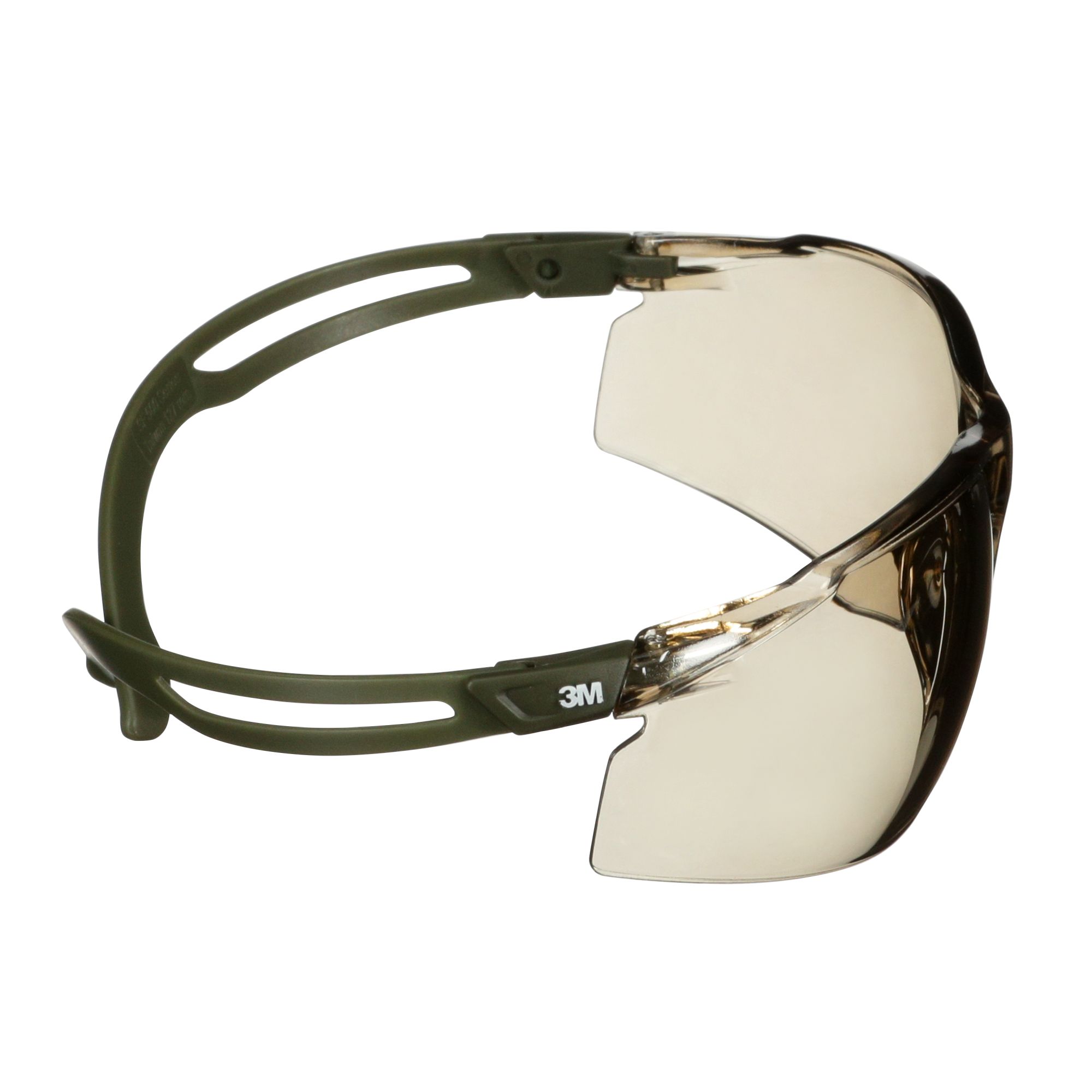 3M™ SecureFit™ 500 Gafas de seguridad, montura verde oscuro, recubrimiento antiempañante/antirrayaduras Scotchgard™ (K y N), lente marrón claro, SF528SGAF-DGR-EU, 20/caja